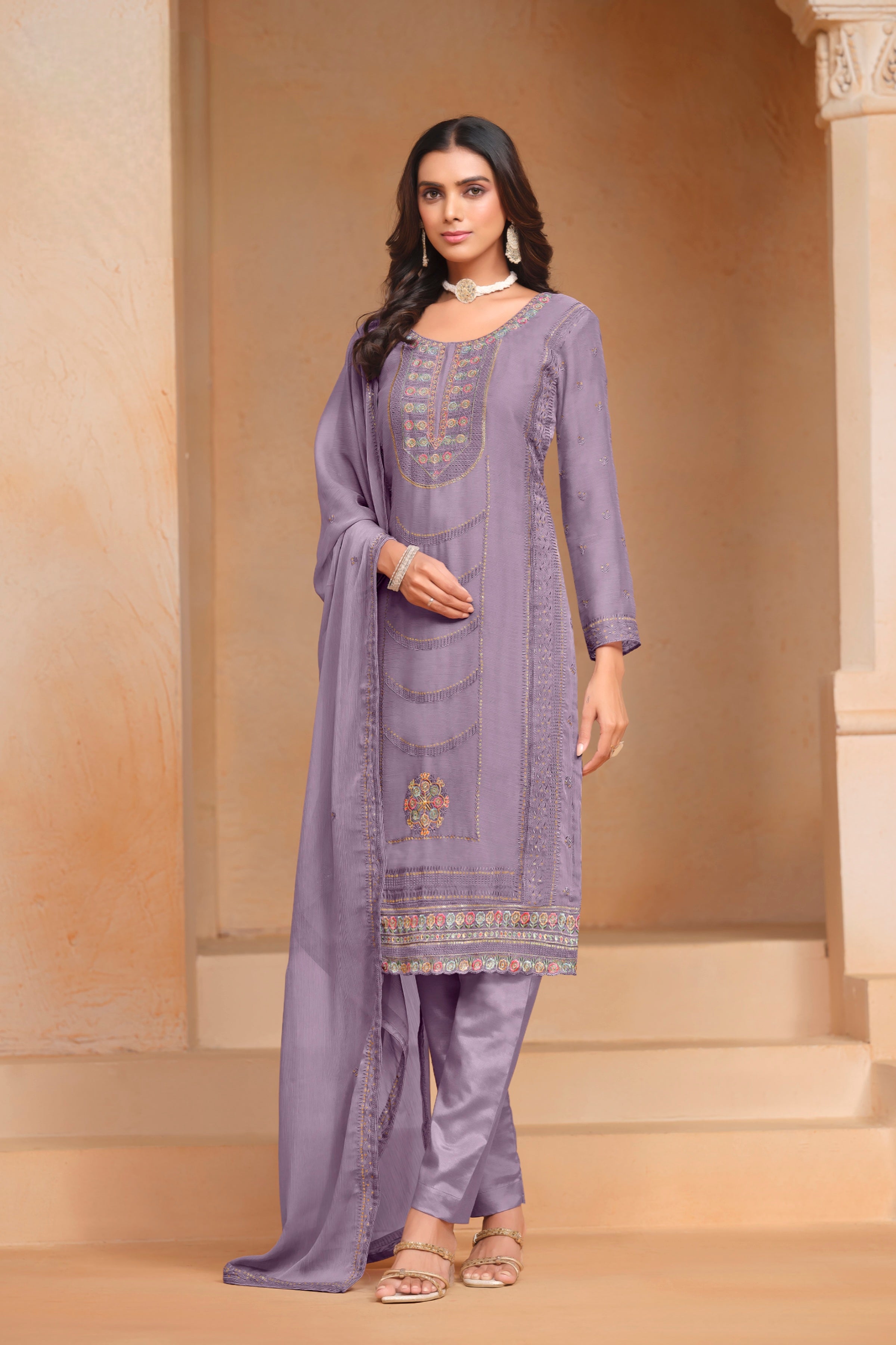 Zehra Chiffon Bloom Pakistani Suit EAPK0070