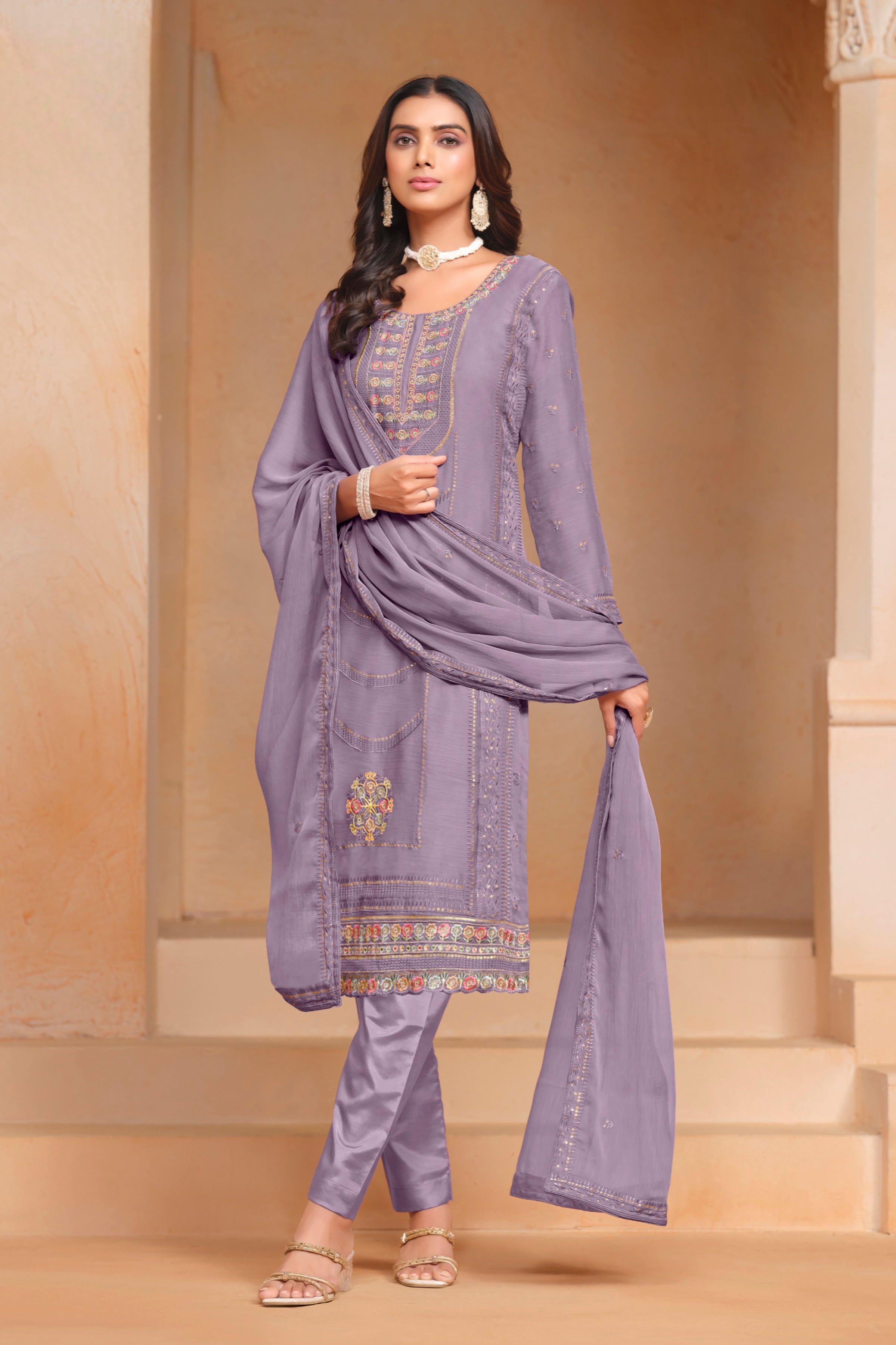 Zehra Chiffon Bloom Pakistani Suit EAPK0070