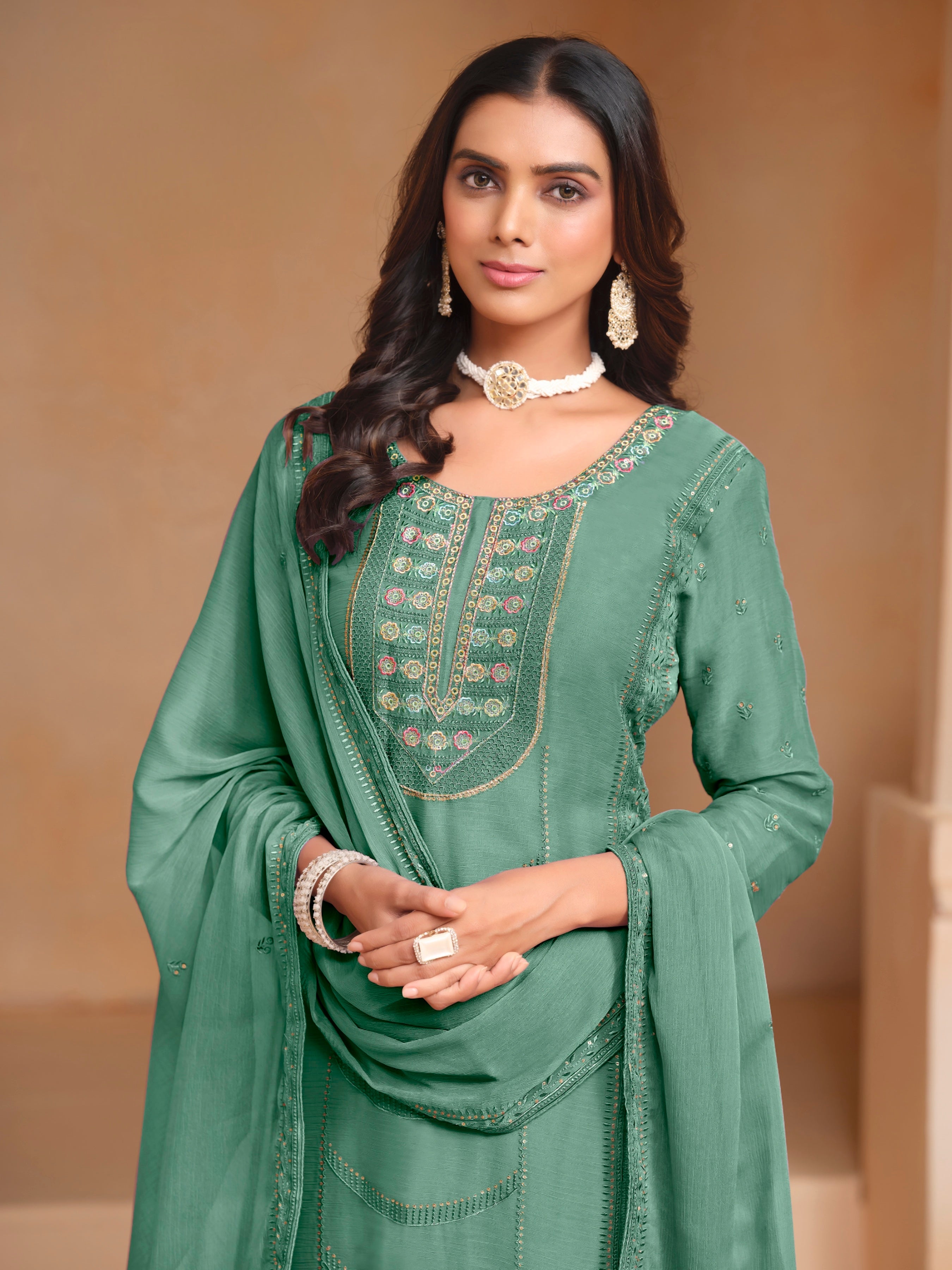 Zehra Chiffon Bloom Pakistani Suit EAPK0070