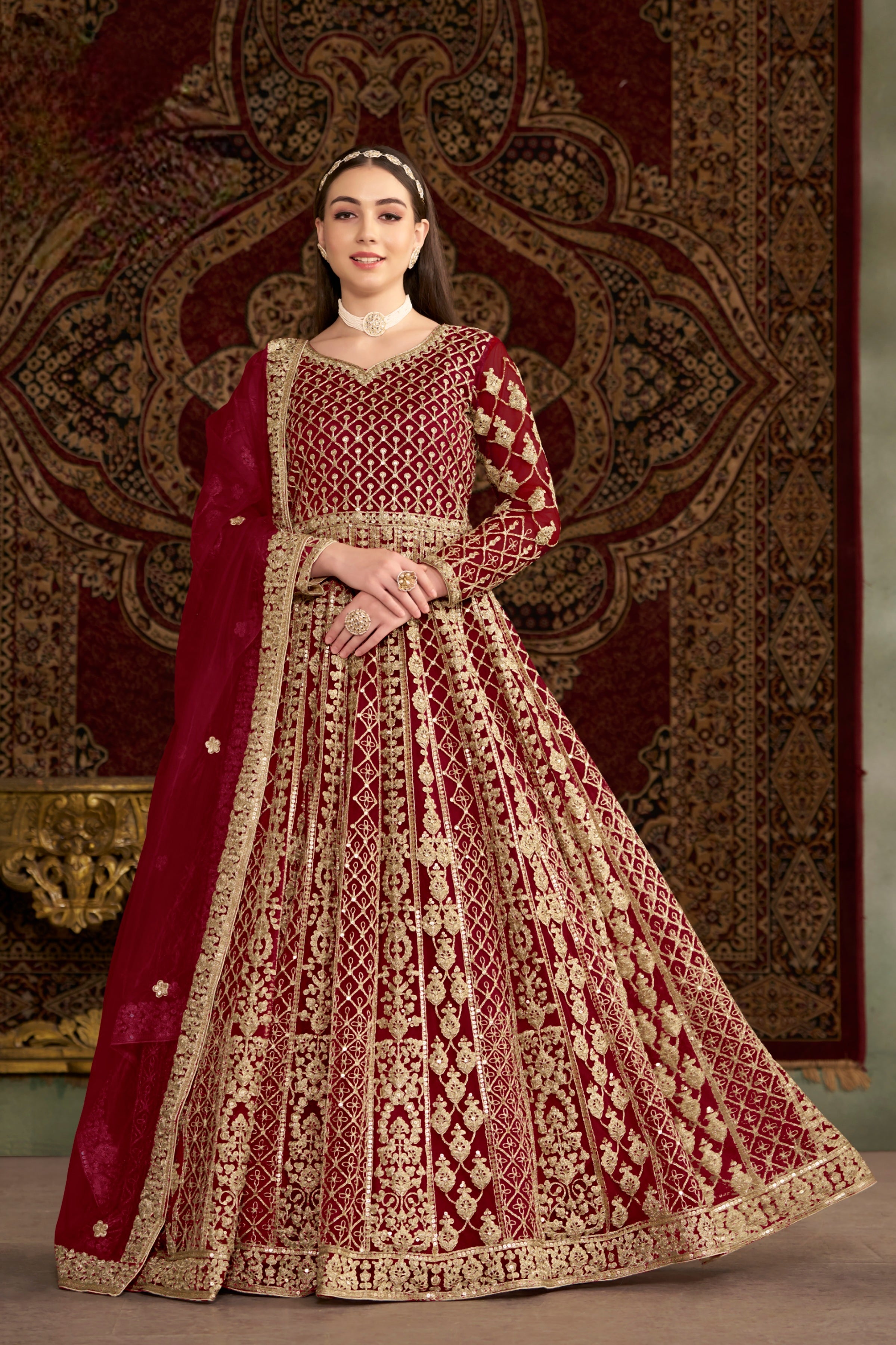 Silken Glint Designer Gown LXGW0004