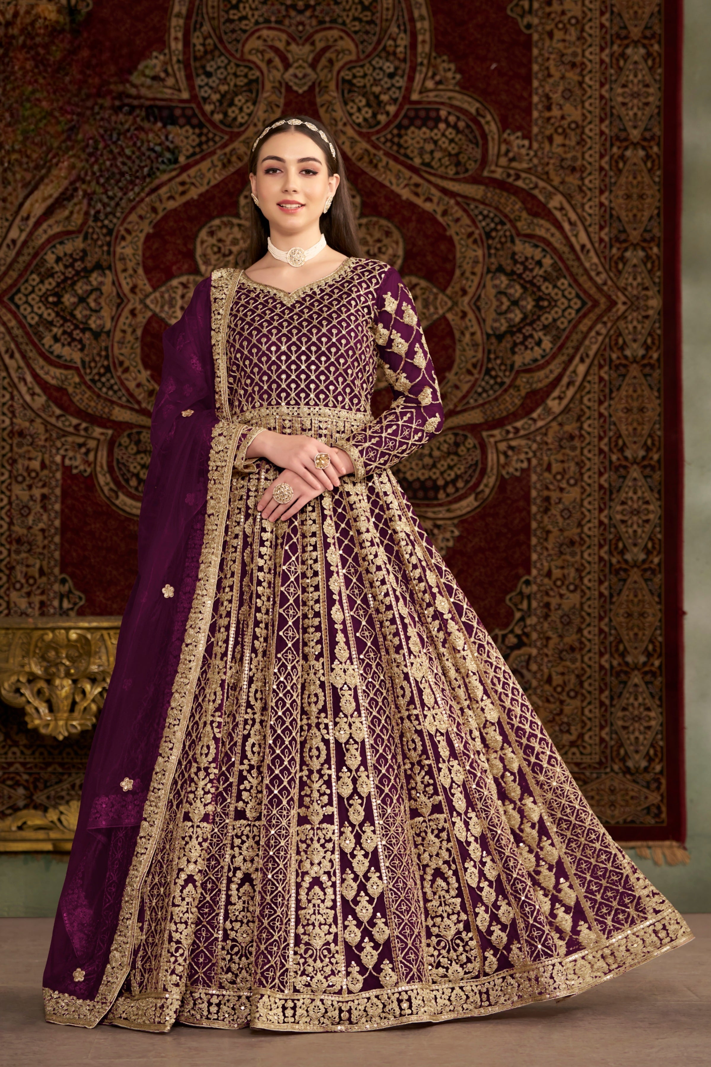 Silken Glint Designer Gown LXGW0004