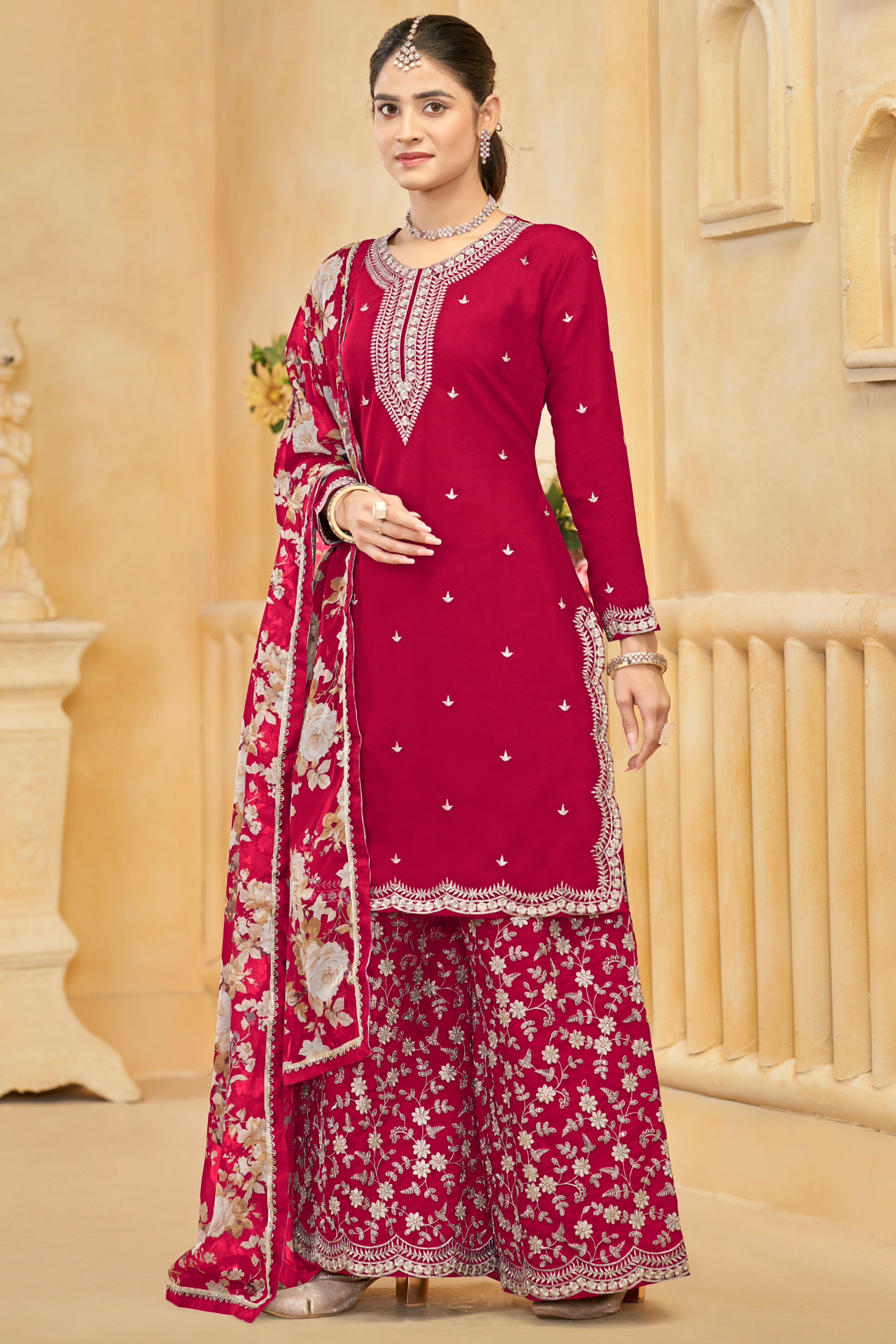 Roman silk designer SHARARA EASR0055