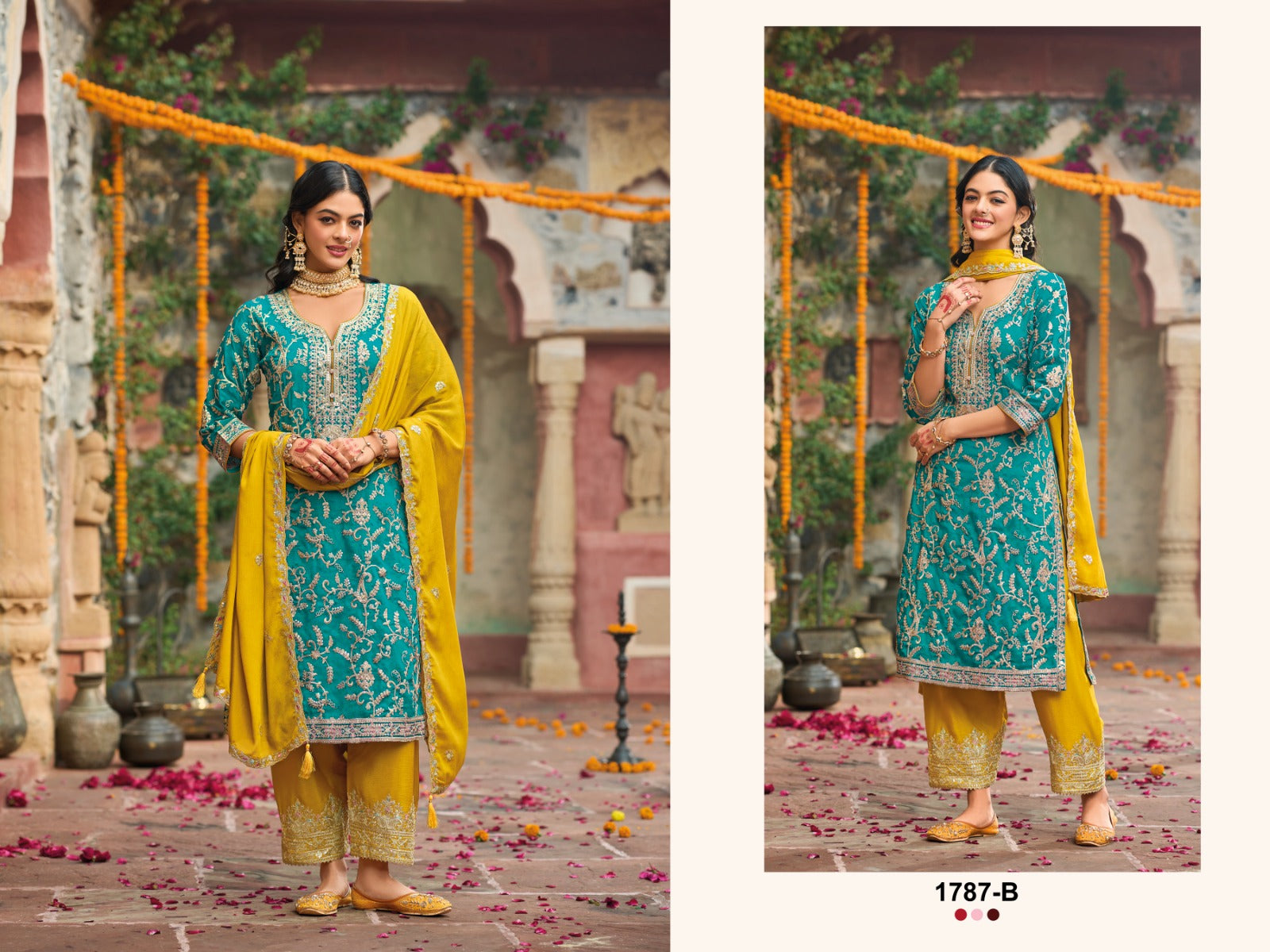 Heavy Embroidered Chinon Suit  EAST0008