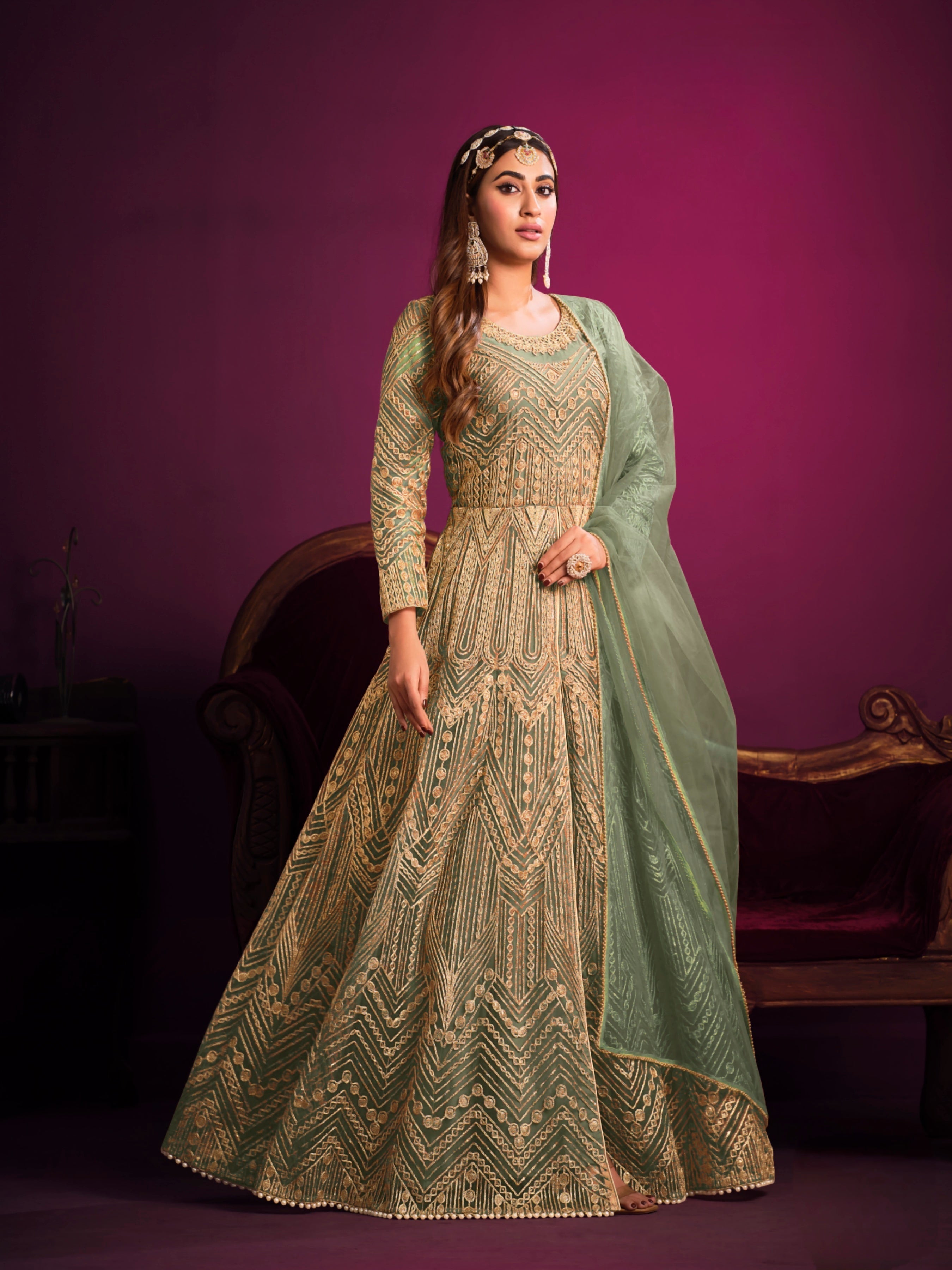 Embroidered Designer Gown LXGW0015
