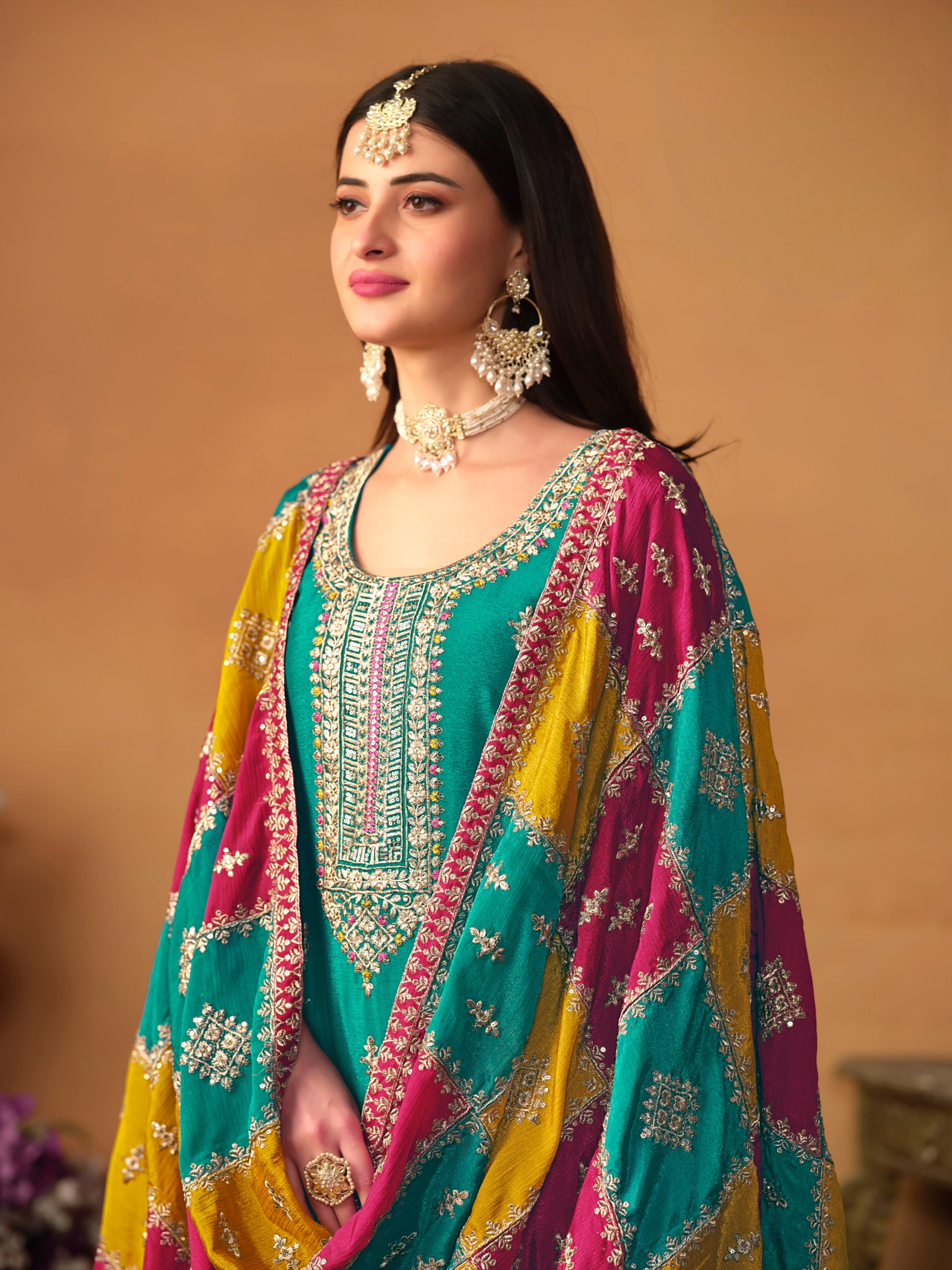 Graceful Chinon Suit Set with Soft Dupatta EAST0021