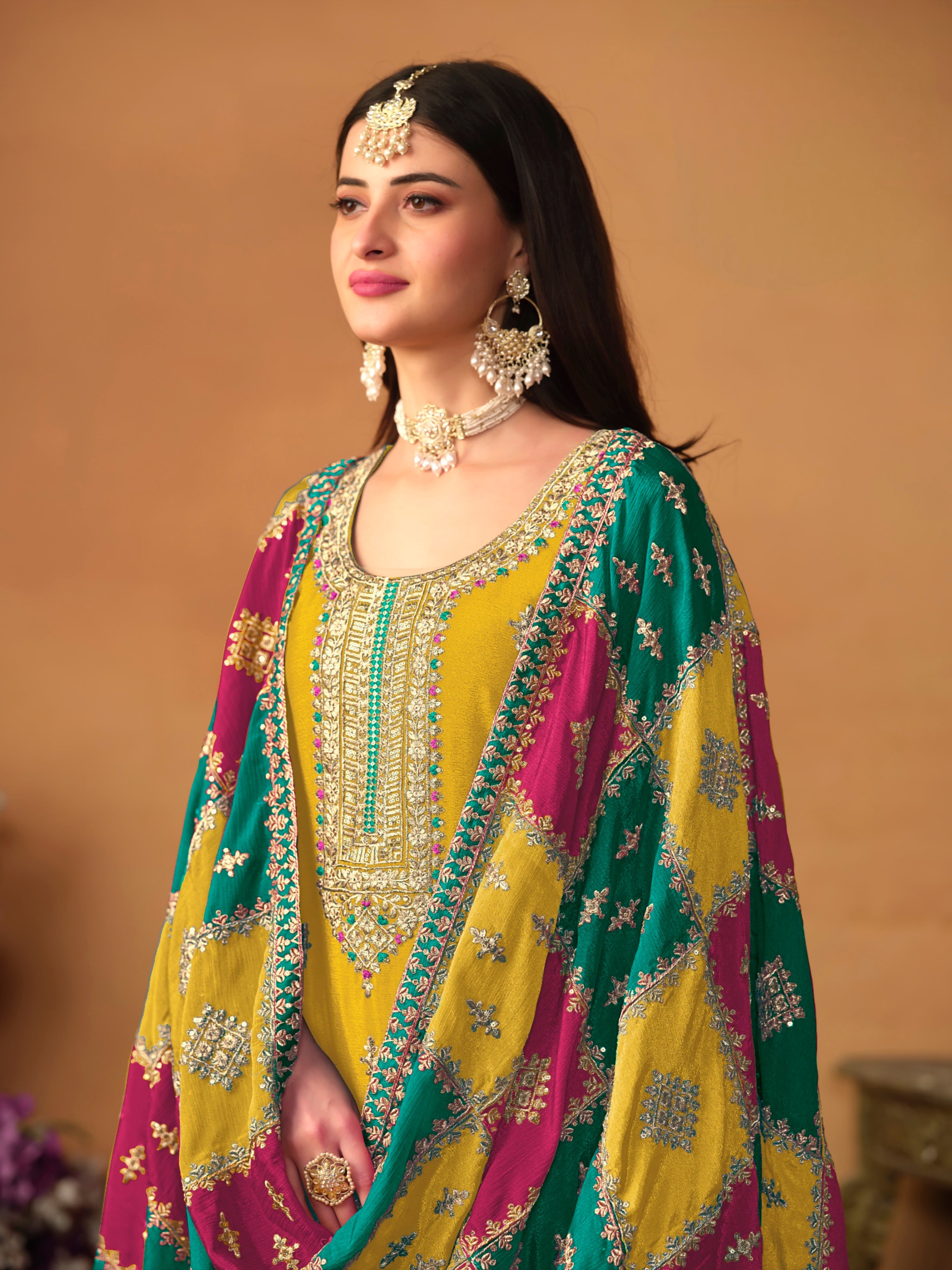 Graceful Chinon Suit Set with Soft Dupatta EAST0021