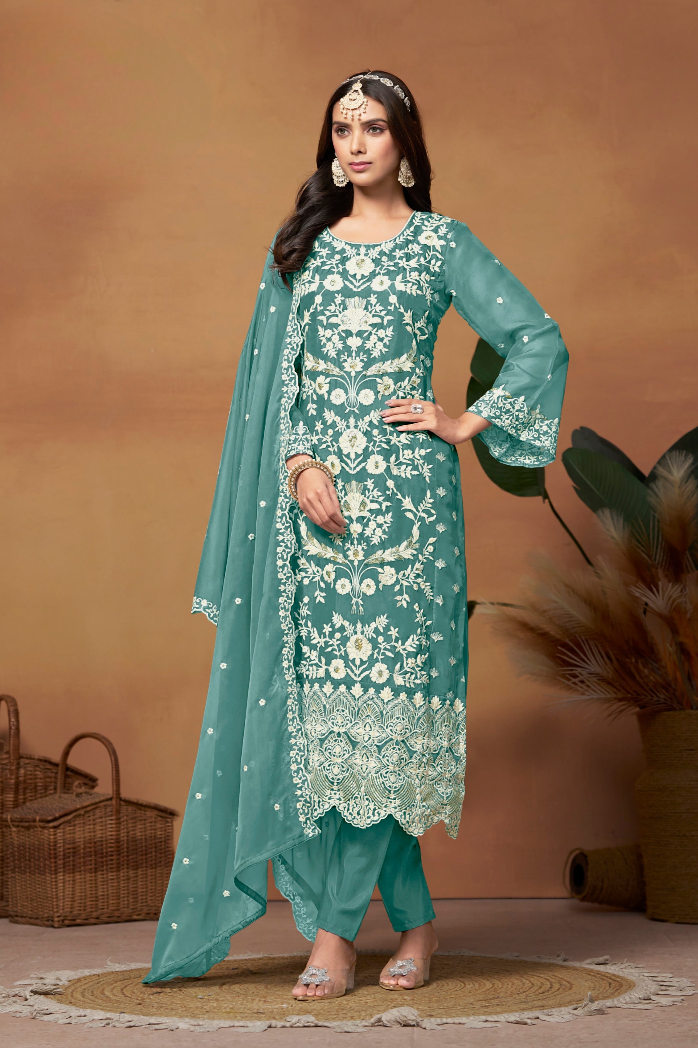 ROMAN SILK DESIGNER SUIT EAST0020