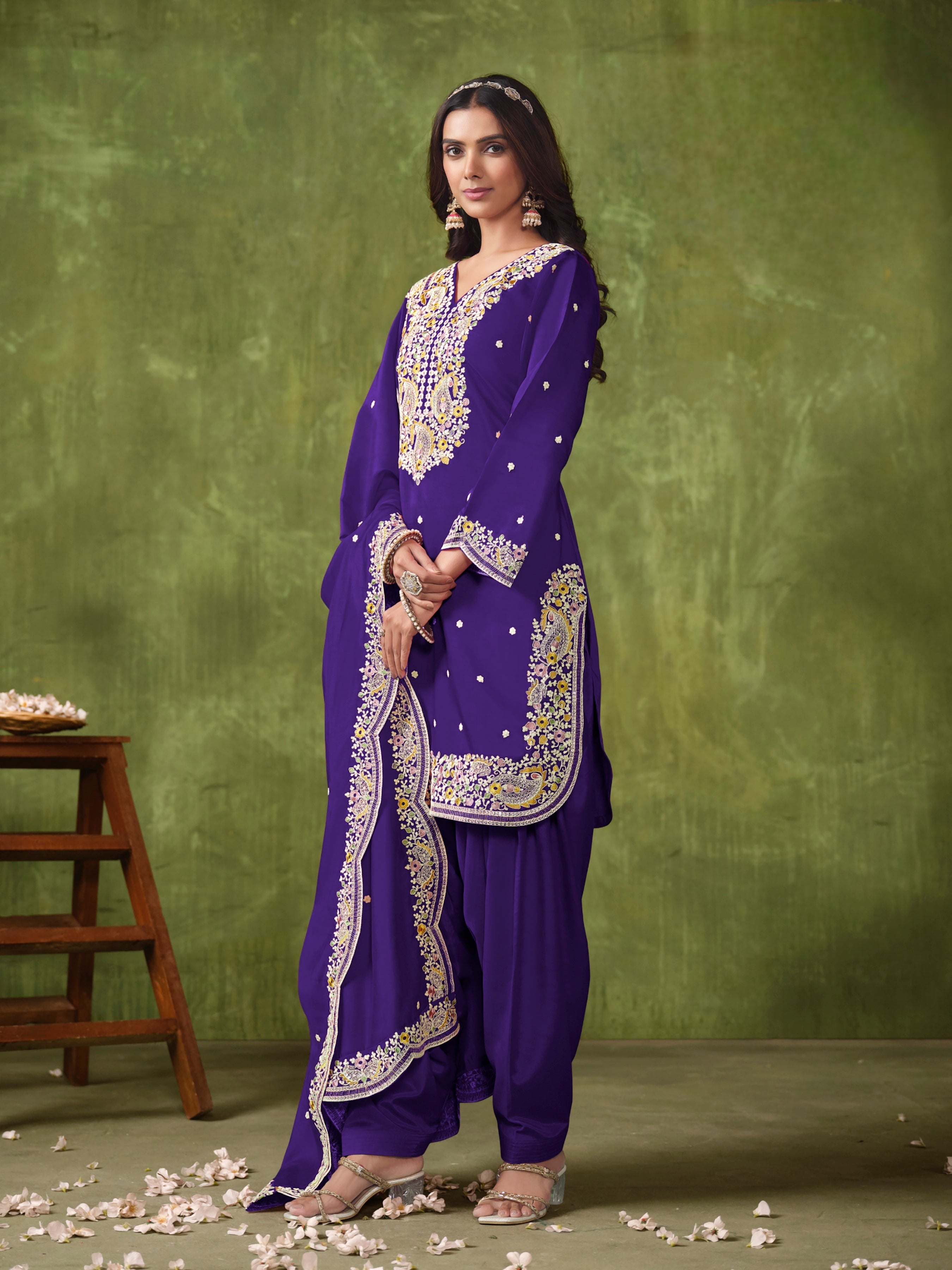 Roman Silk Suit Set for Women EAST0019
