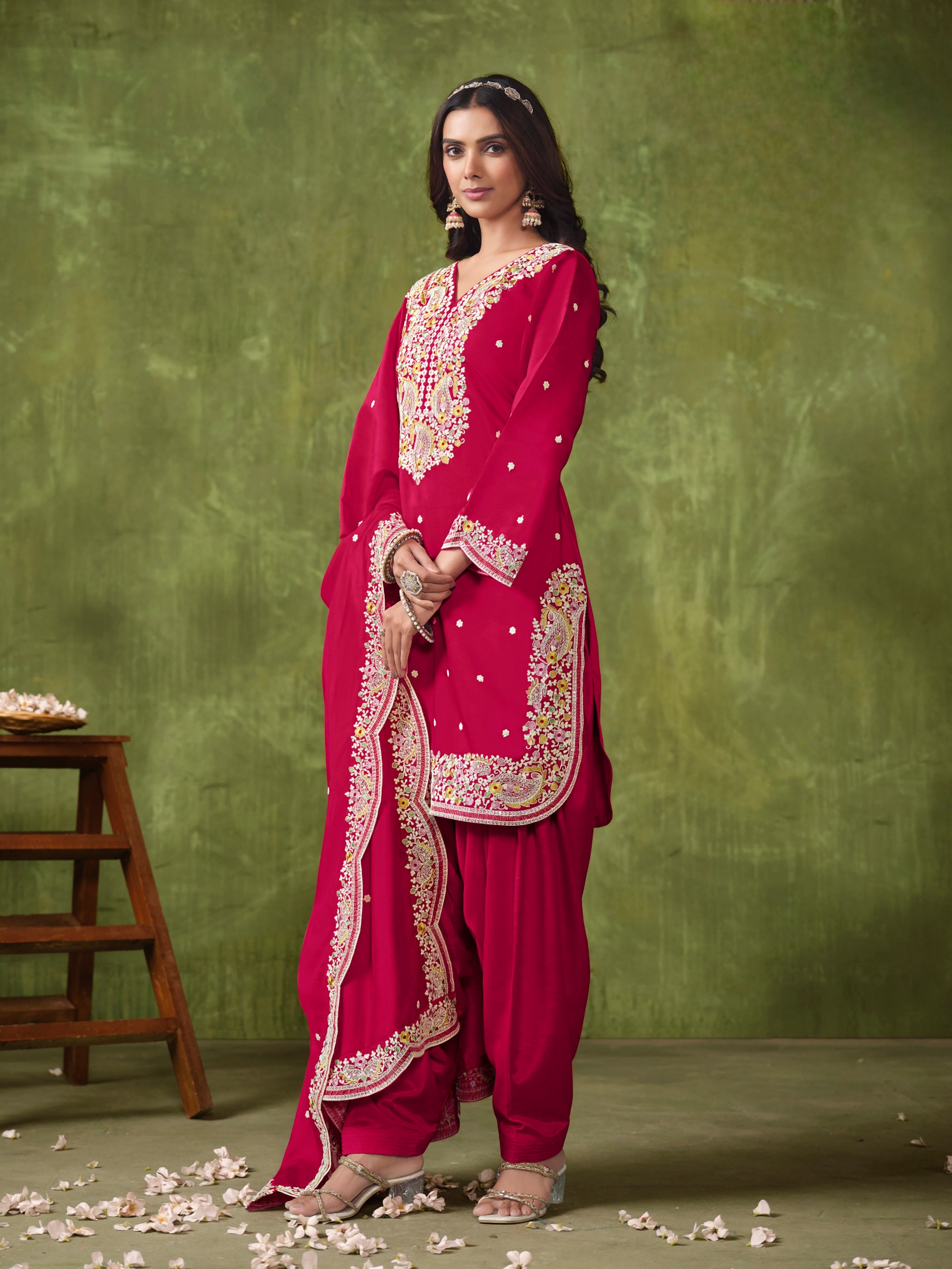 Roman Silk Suit Set for Women EAST0019