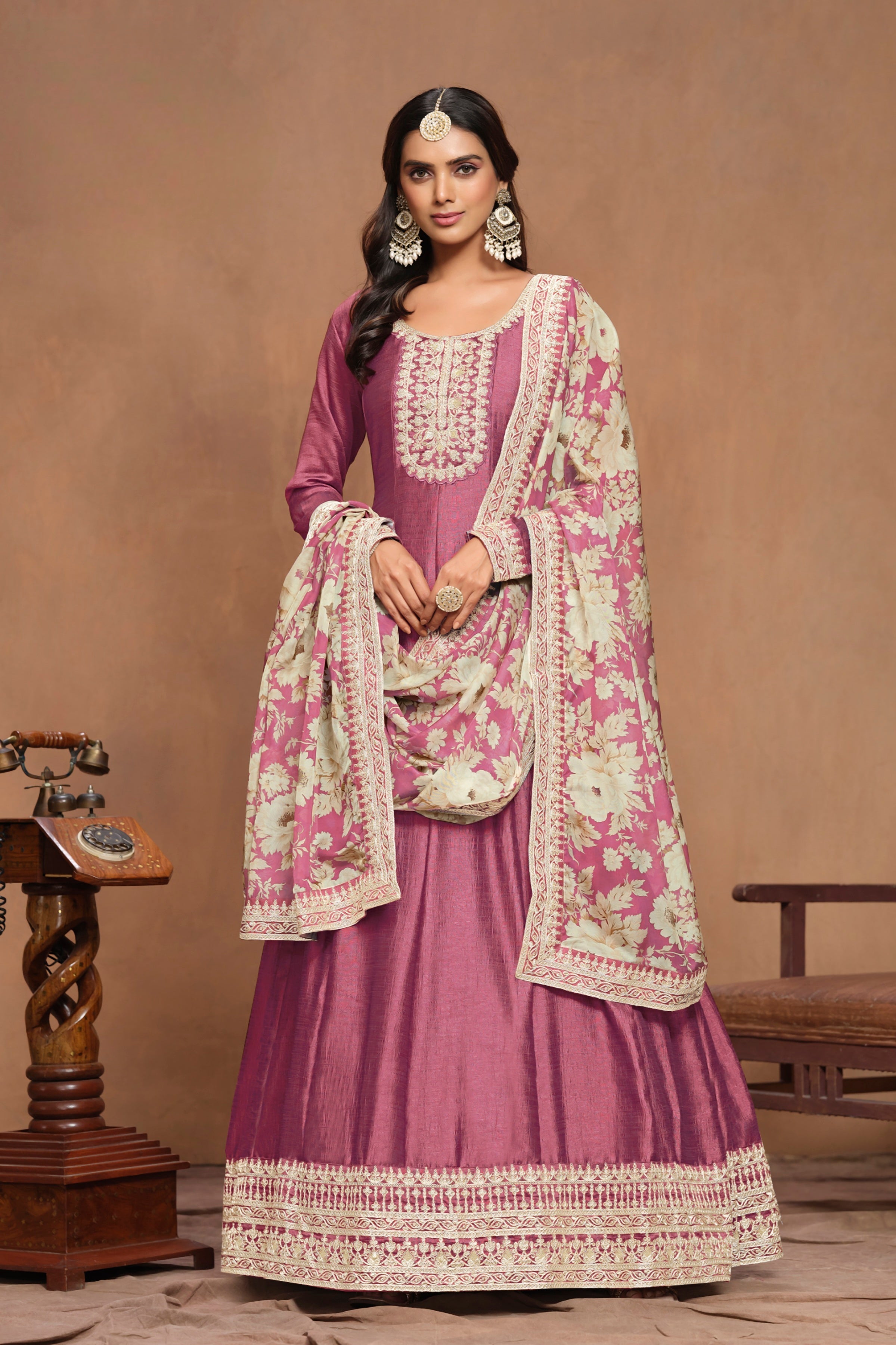 Aurora Bloom Embroidered Gown EAGW0067