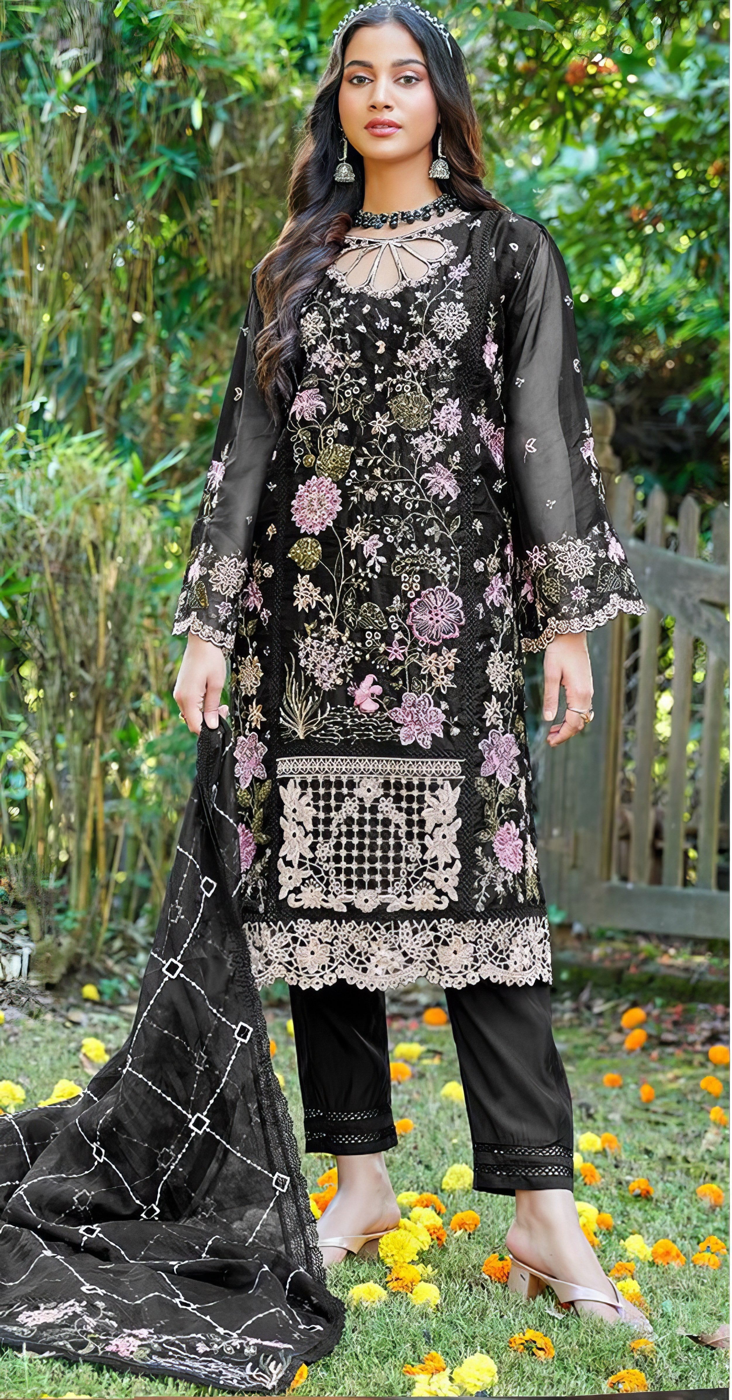 Organza Dream Embroidered Pakistani suit LXPK0035