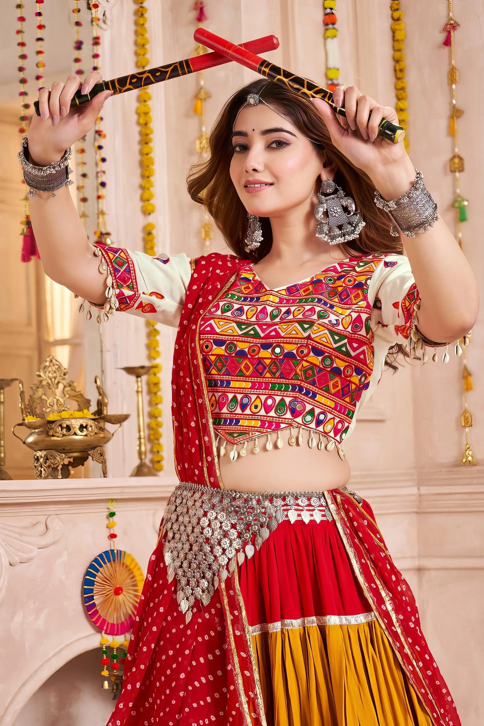 Raasroop Lehenga Set NV0021