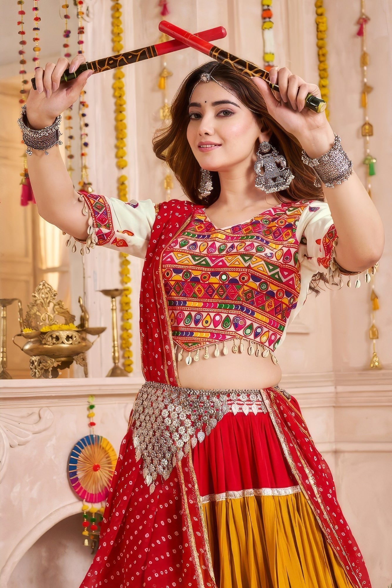 Raasroop Lehenga Set NV0021