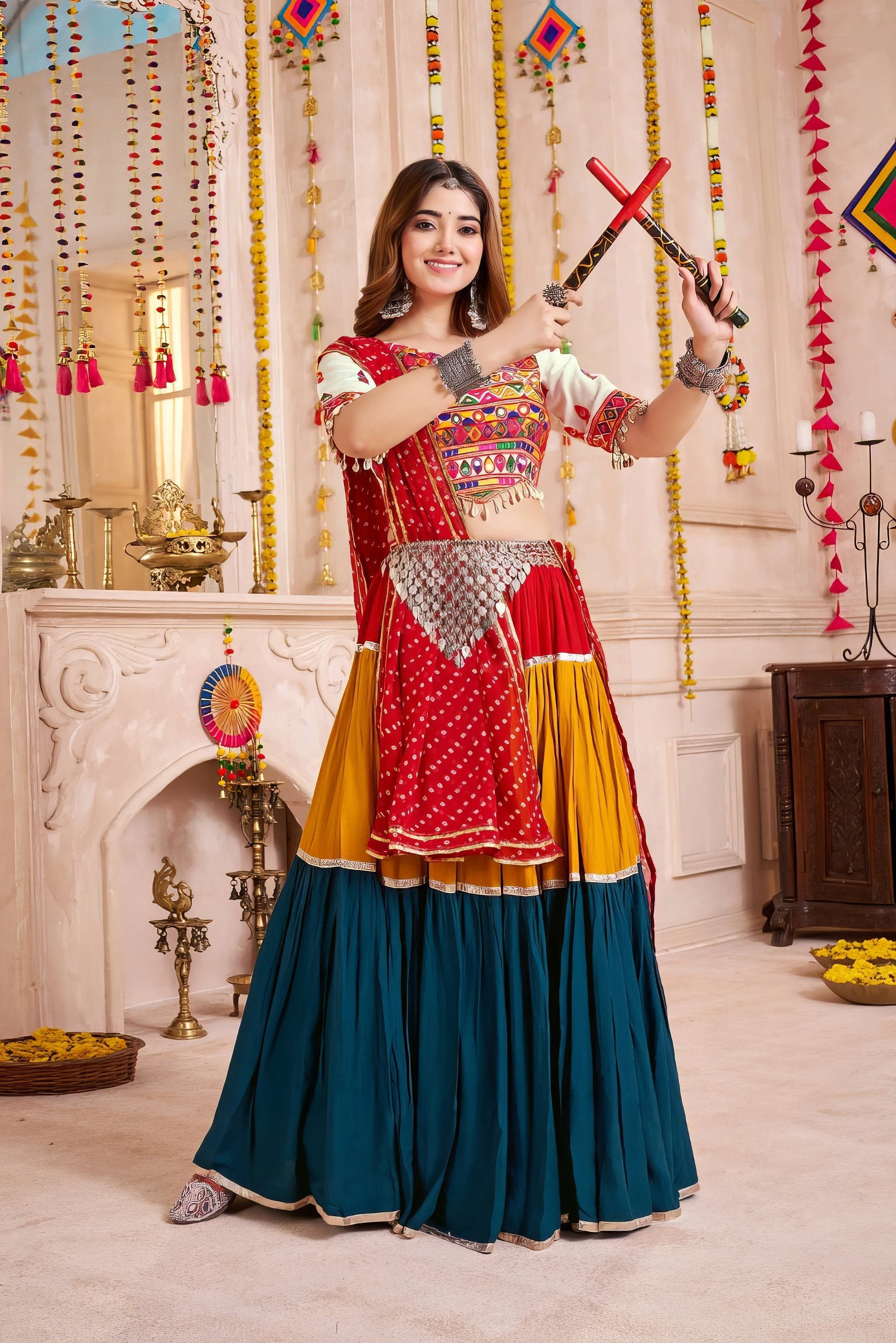 Raasroop Lehenga Set NV0021