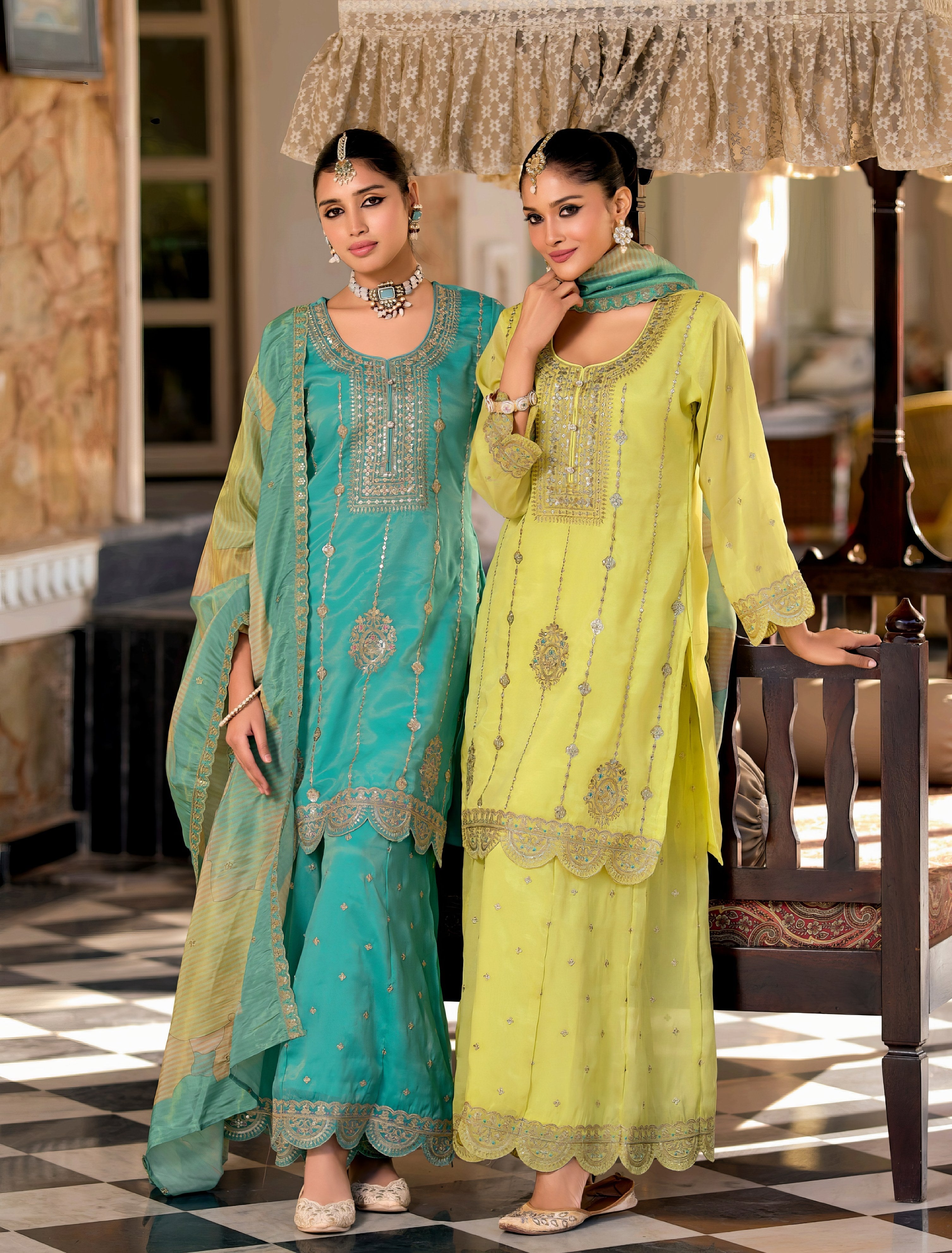 Simaya Embroidered  Sharara LXSR0079