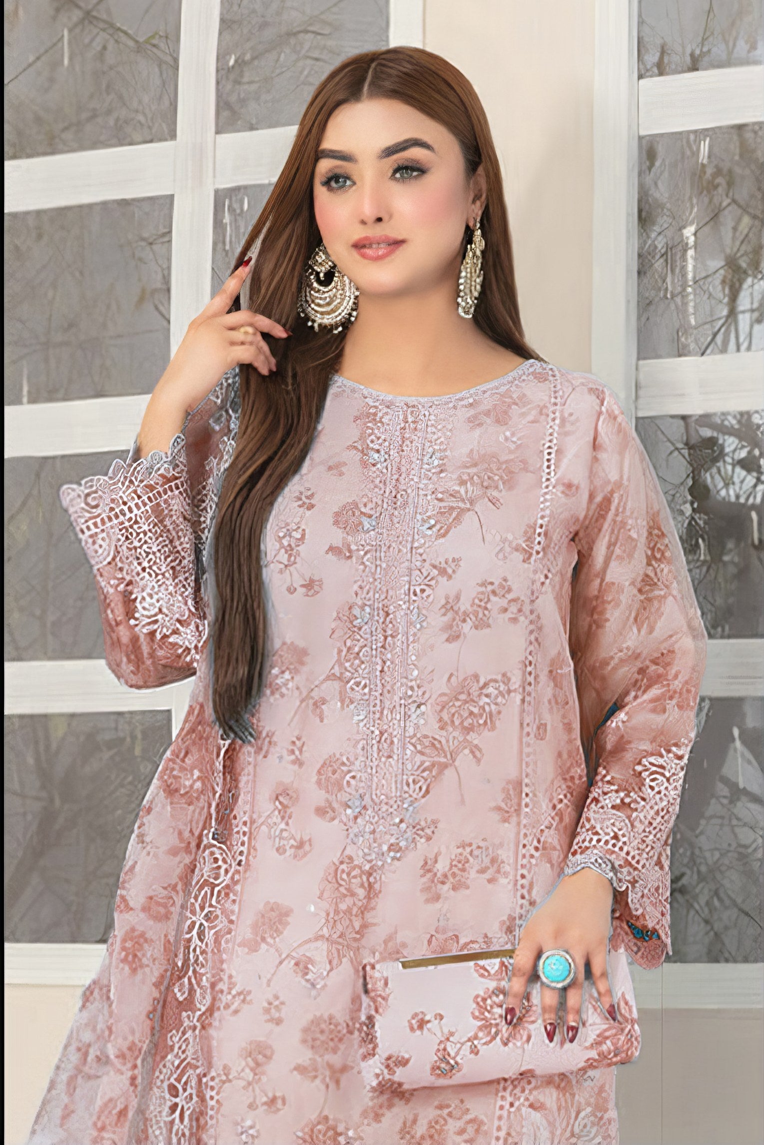 Organza Whim Embroidered Pakistani suit LXPK0029