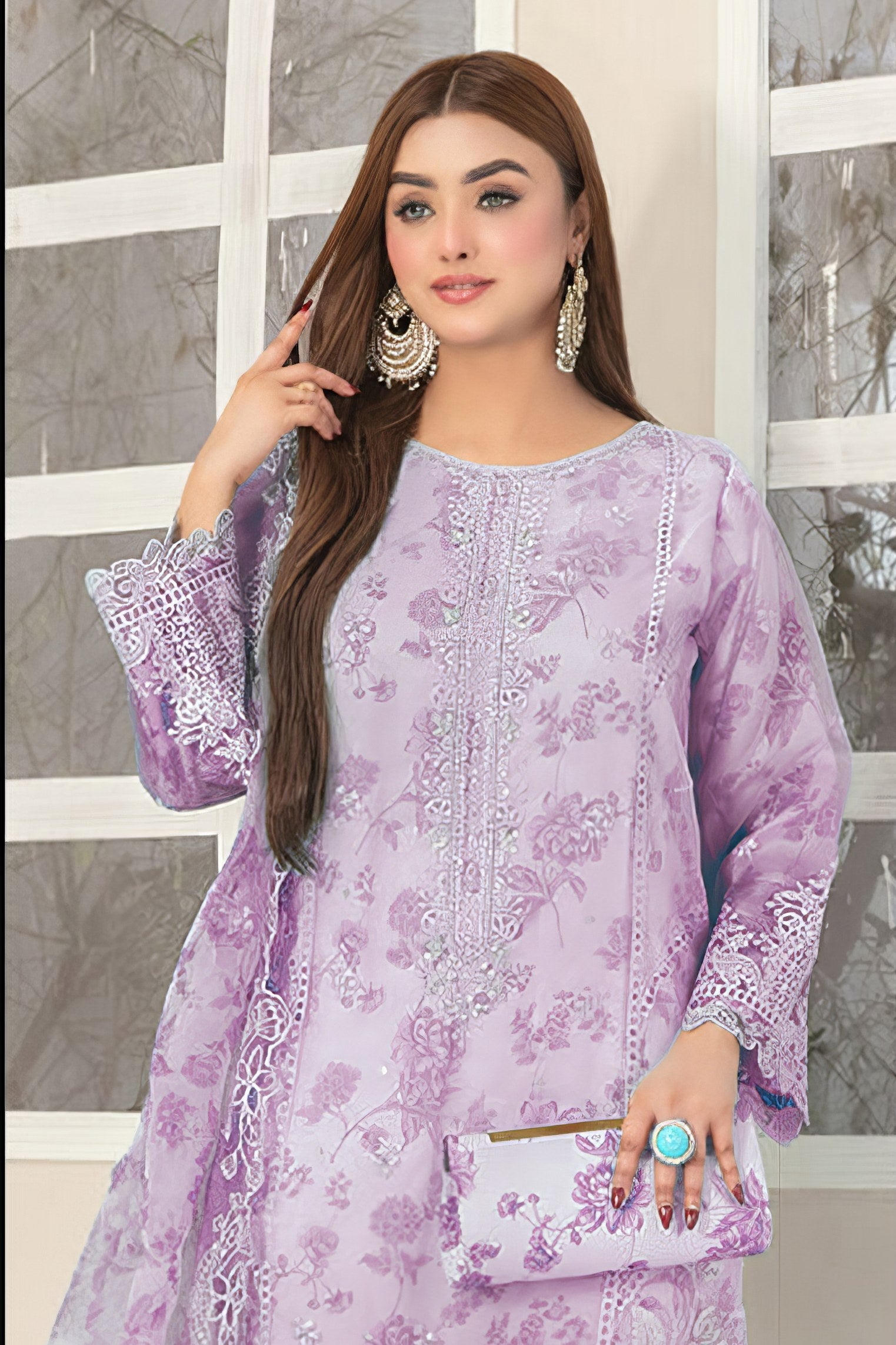 Organza Whim Embroidered Pakistani suit LXPK0029