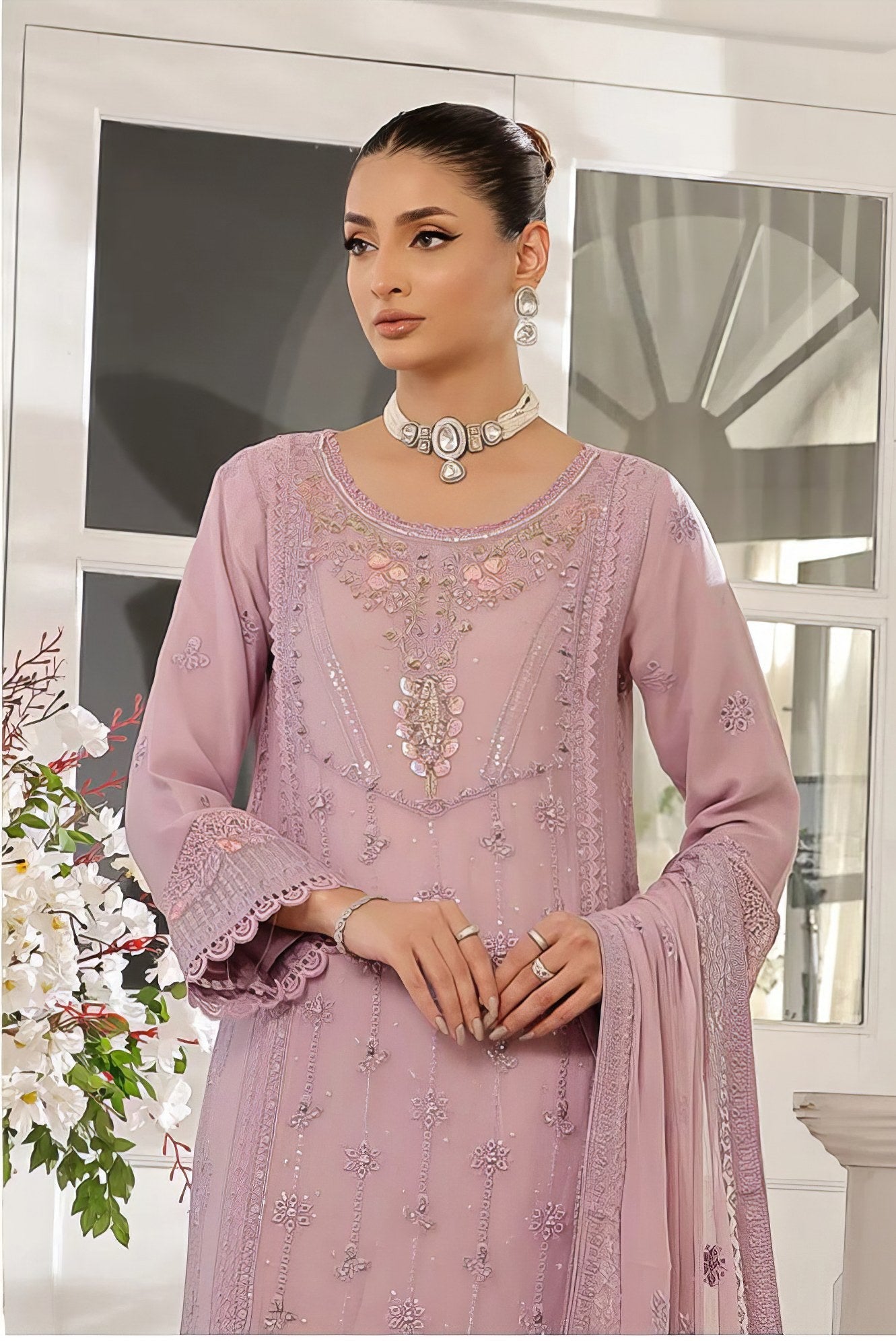 Organza Dream Embroidered Pakistani suit LXPK0034