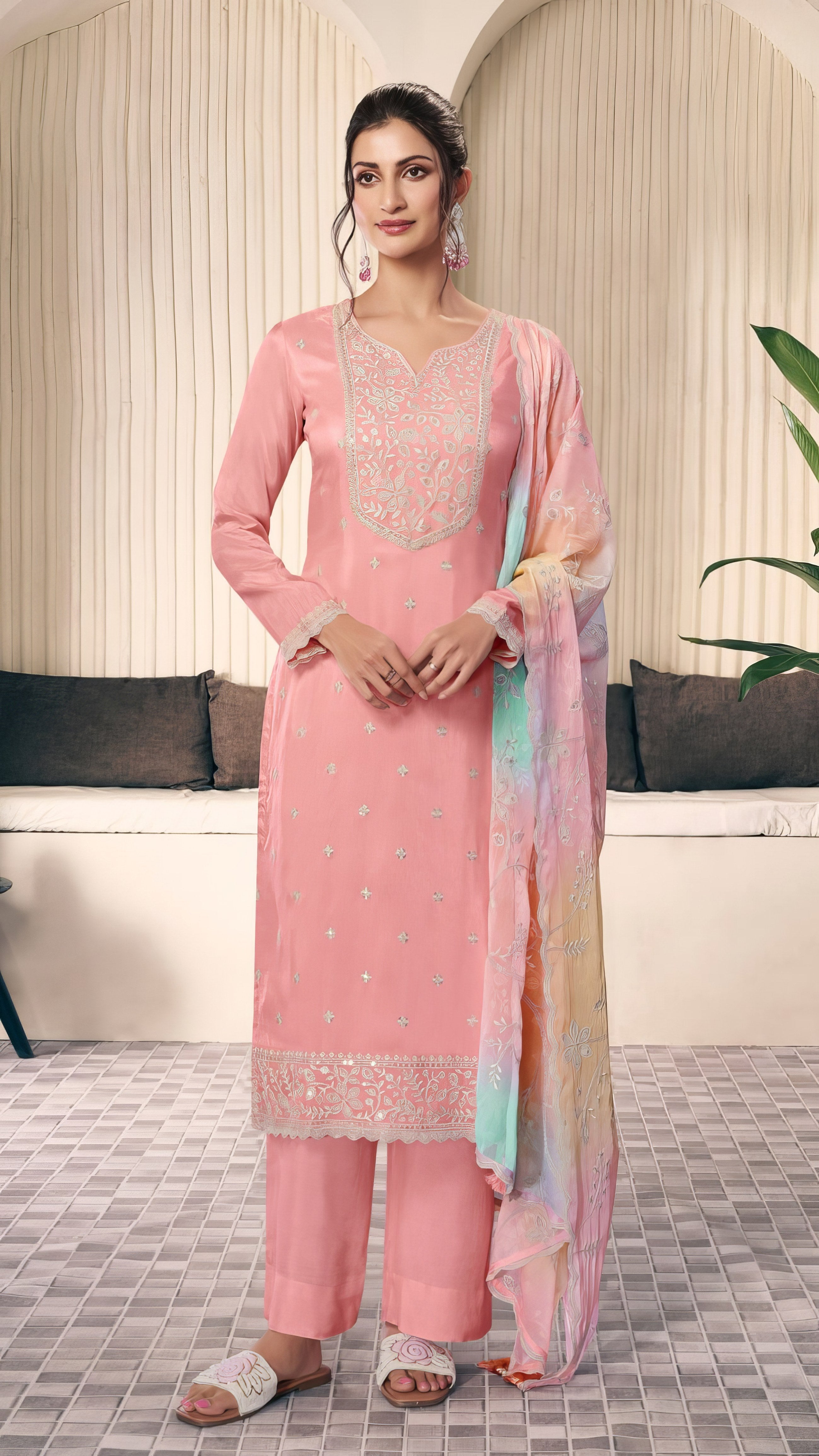 Threaded Radiance Ethnic Suit EAST0029