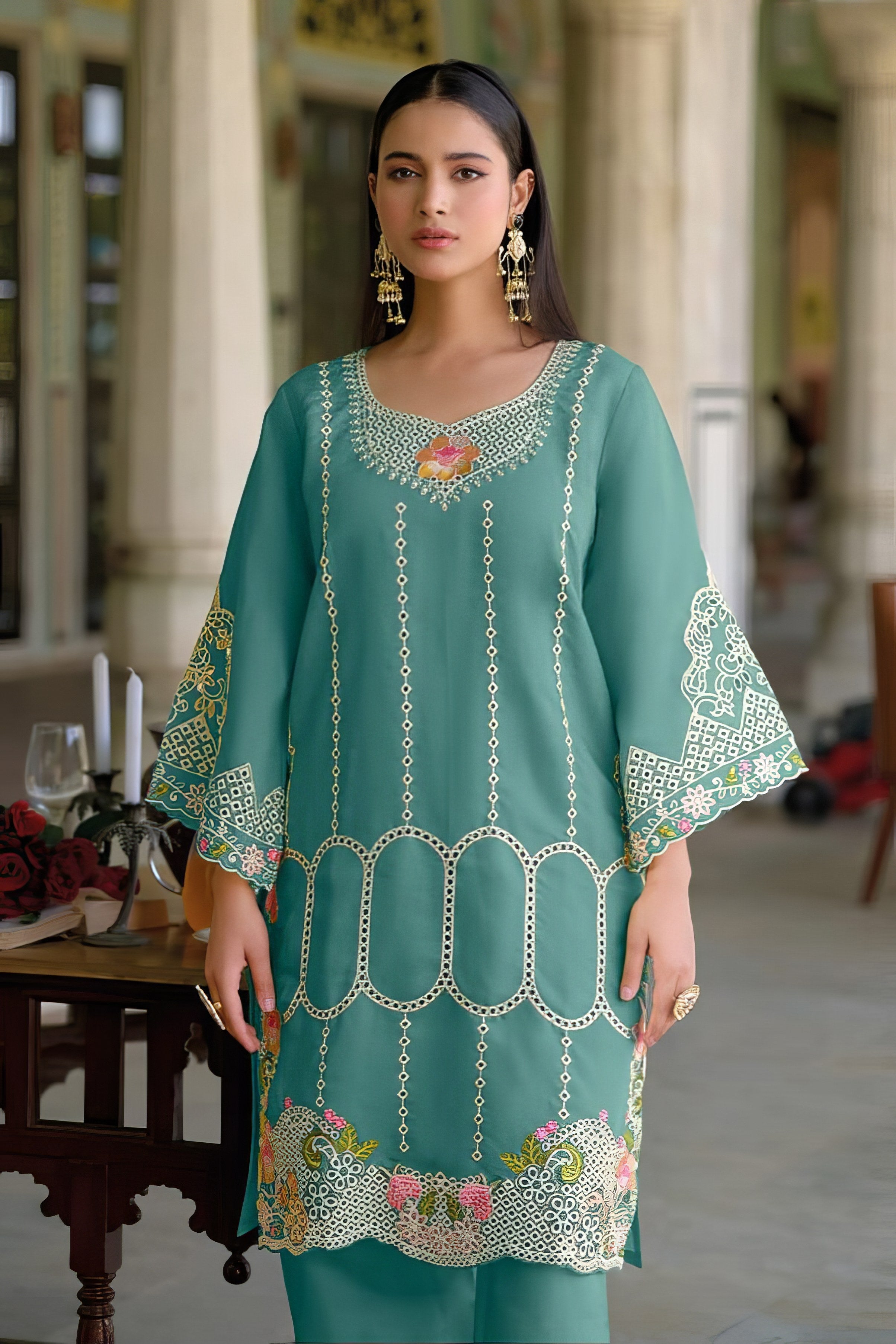 Roman Silk Ethnic Suit EAST0036