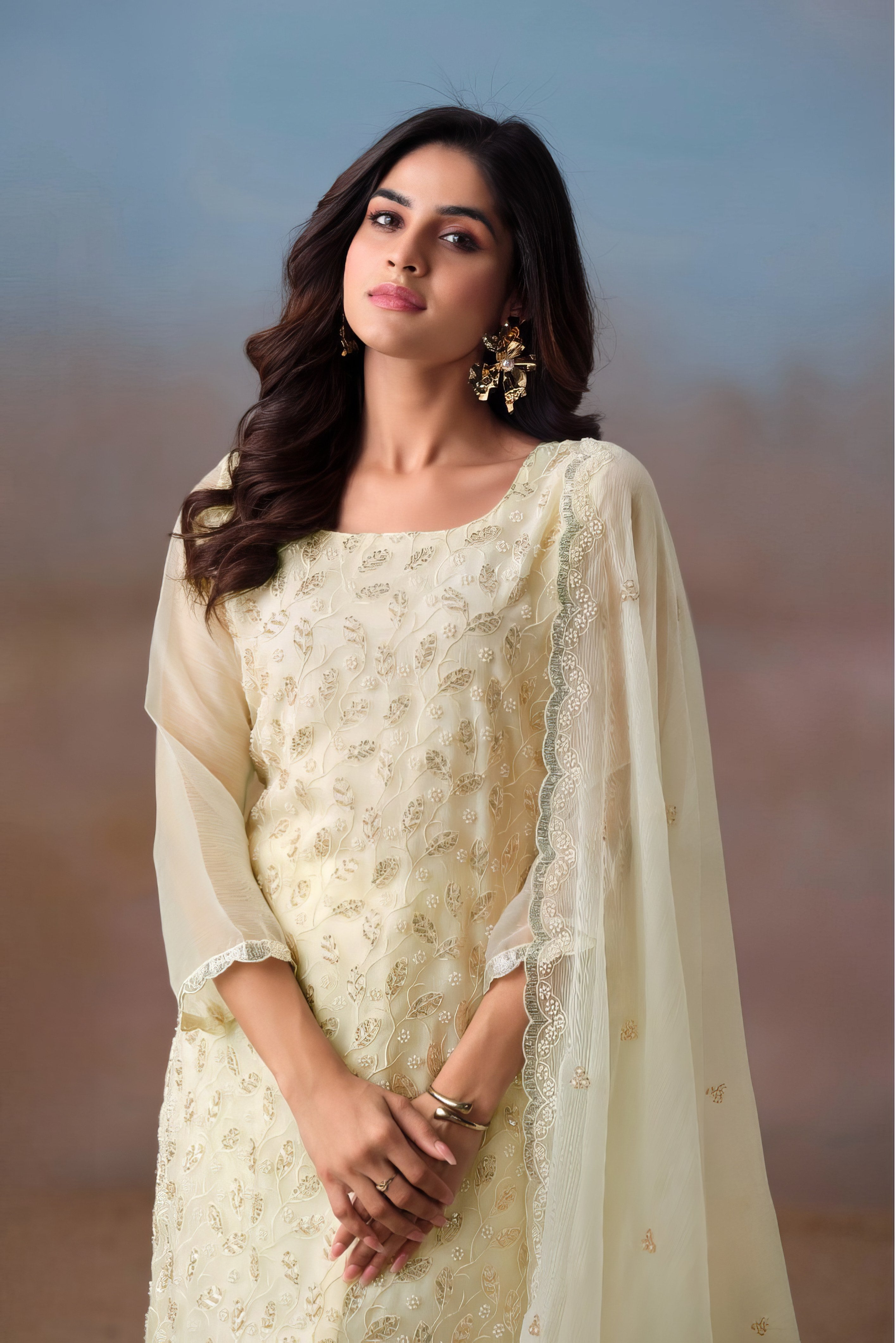 Chiffon Grace Ensemble Luxury Suit LXST0030