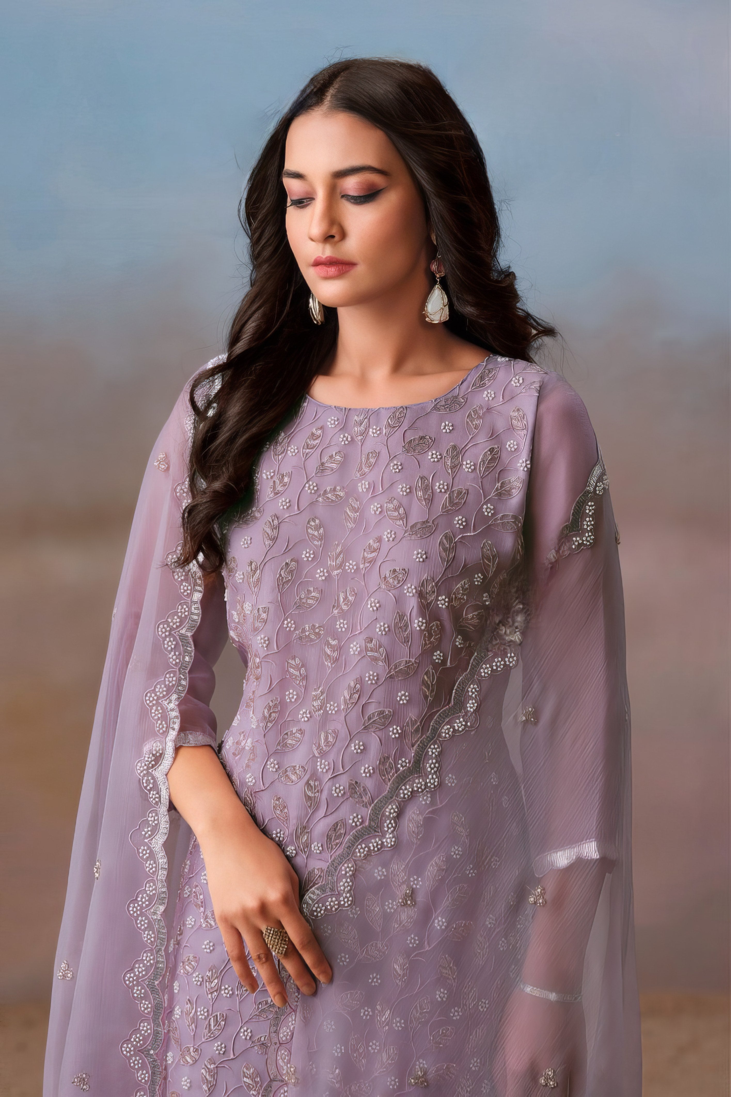 Chiffon Grace Ensemble Luxury Suit LXST0030
