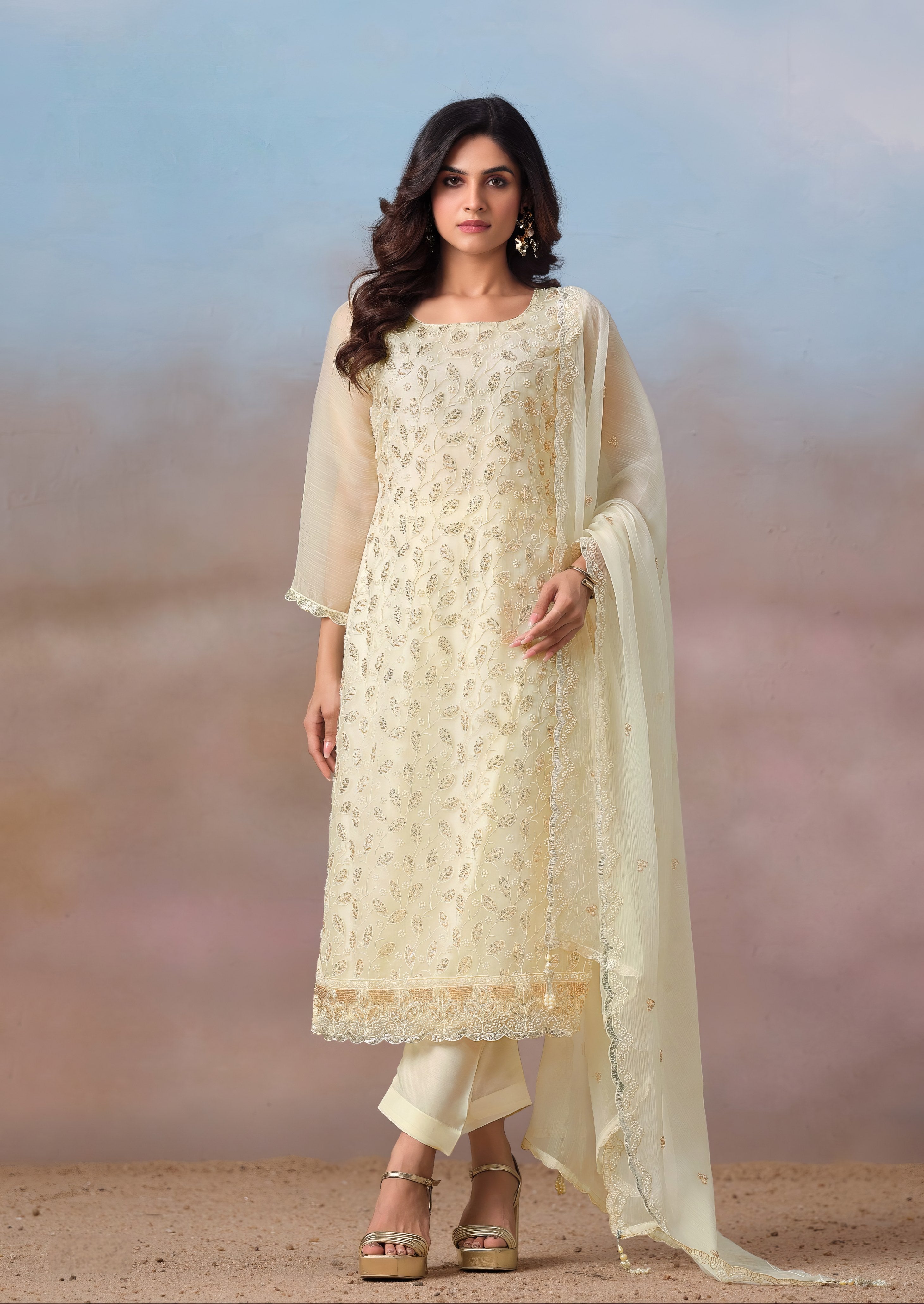 Chiffon Grace Ensemble Luxury Suit LXST0030
