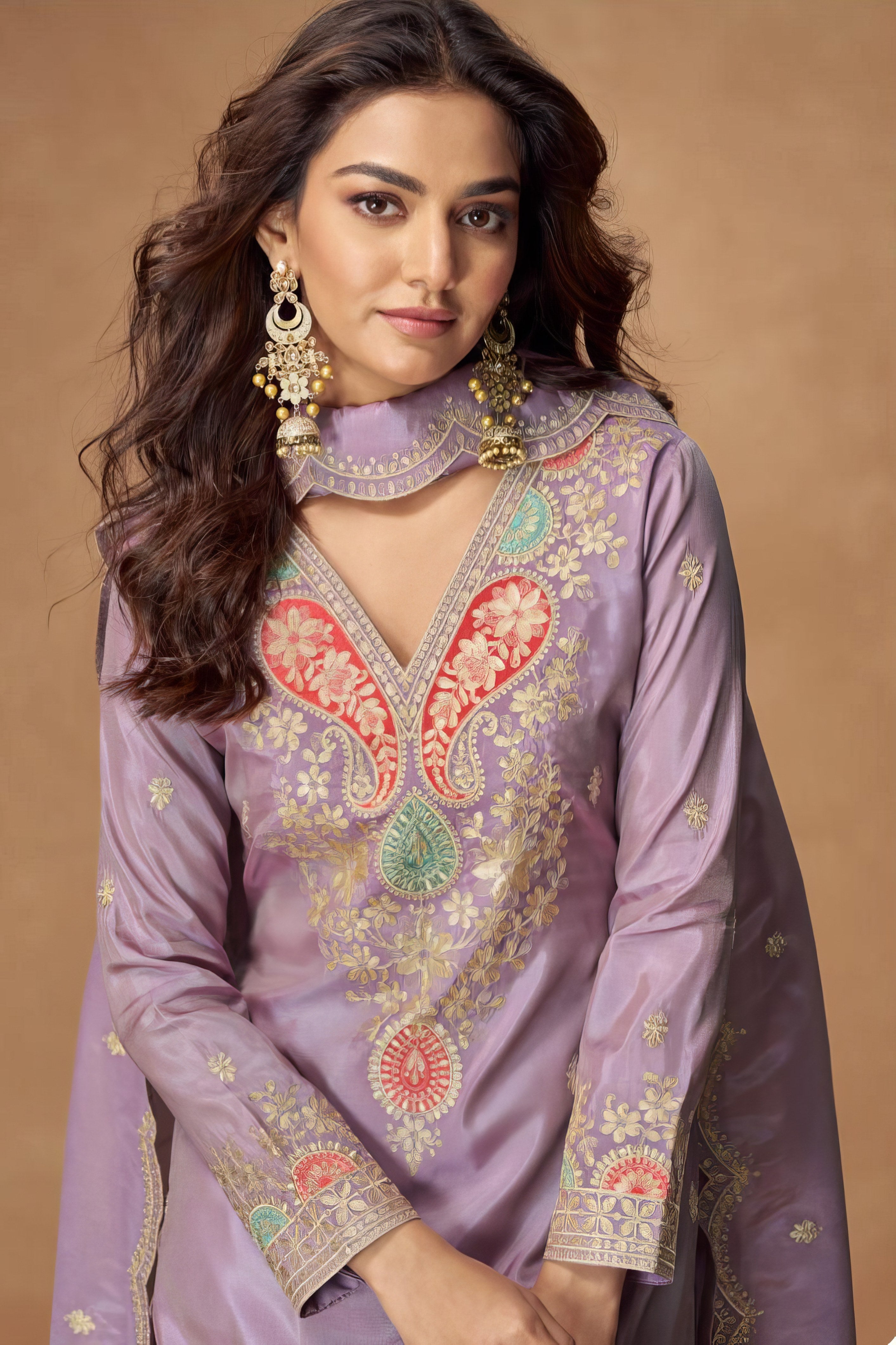 Embroidered Elegance Sharara Suit LXSR0082
