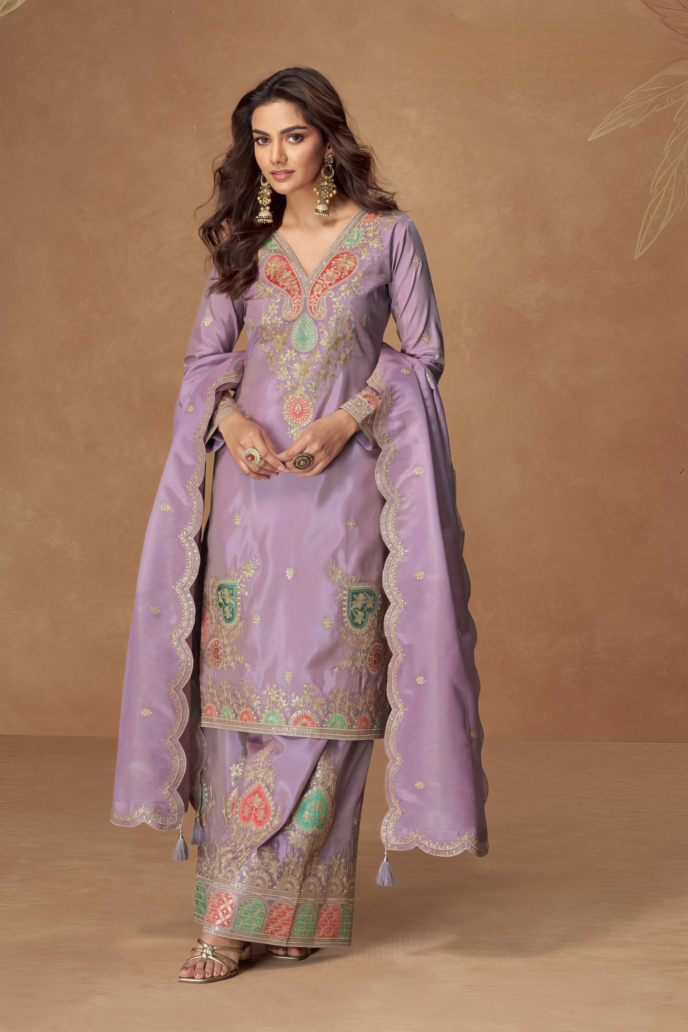 Embroidered Elegance Sharara Suit LXSR0082