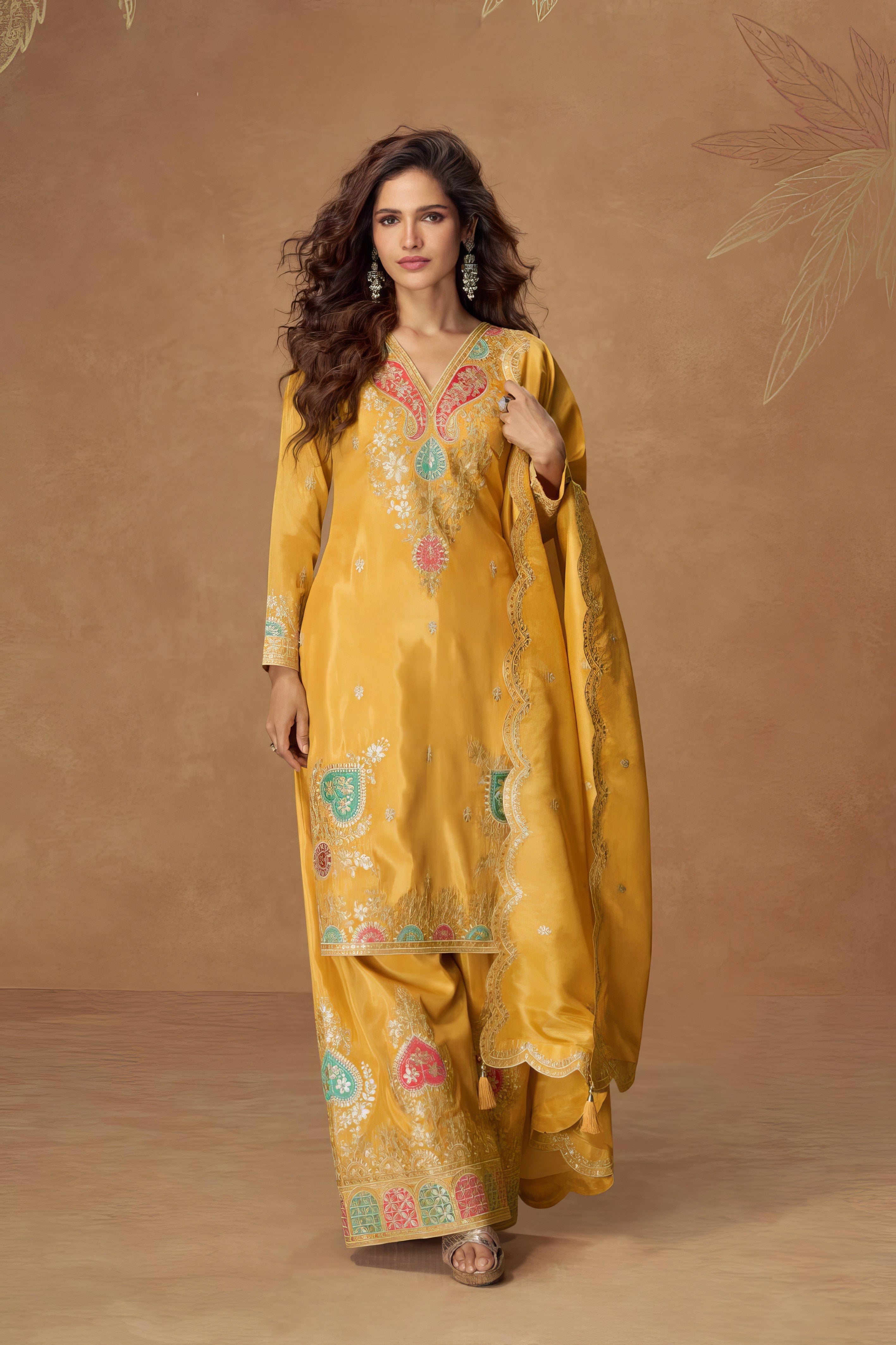 Embroidered Elegance Sharara Suit LXSR0082