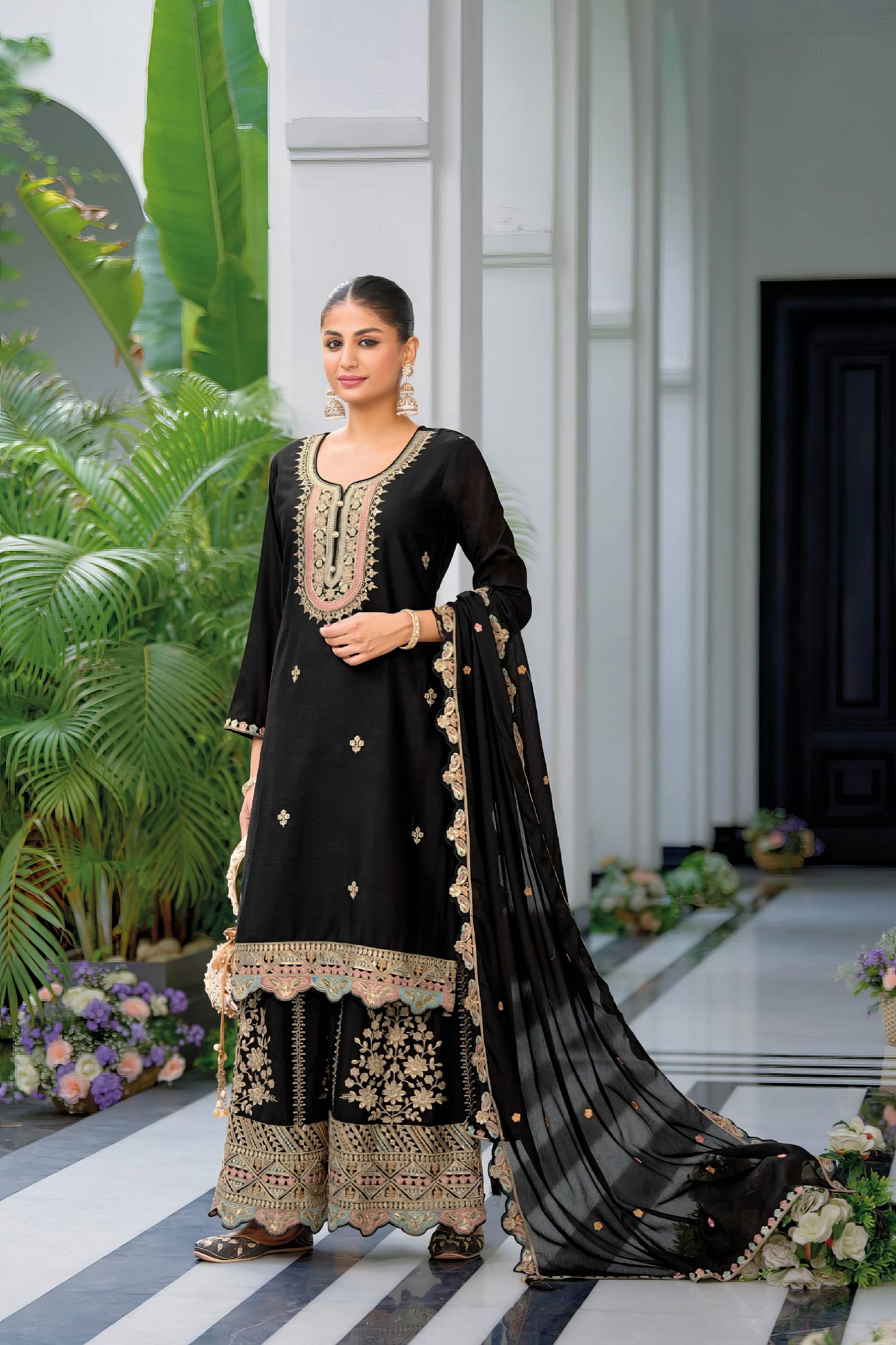 Embroidered Elegance Sharara LXSR0094