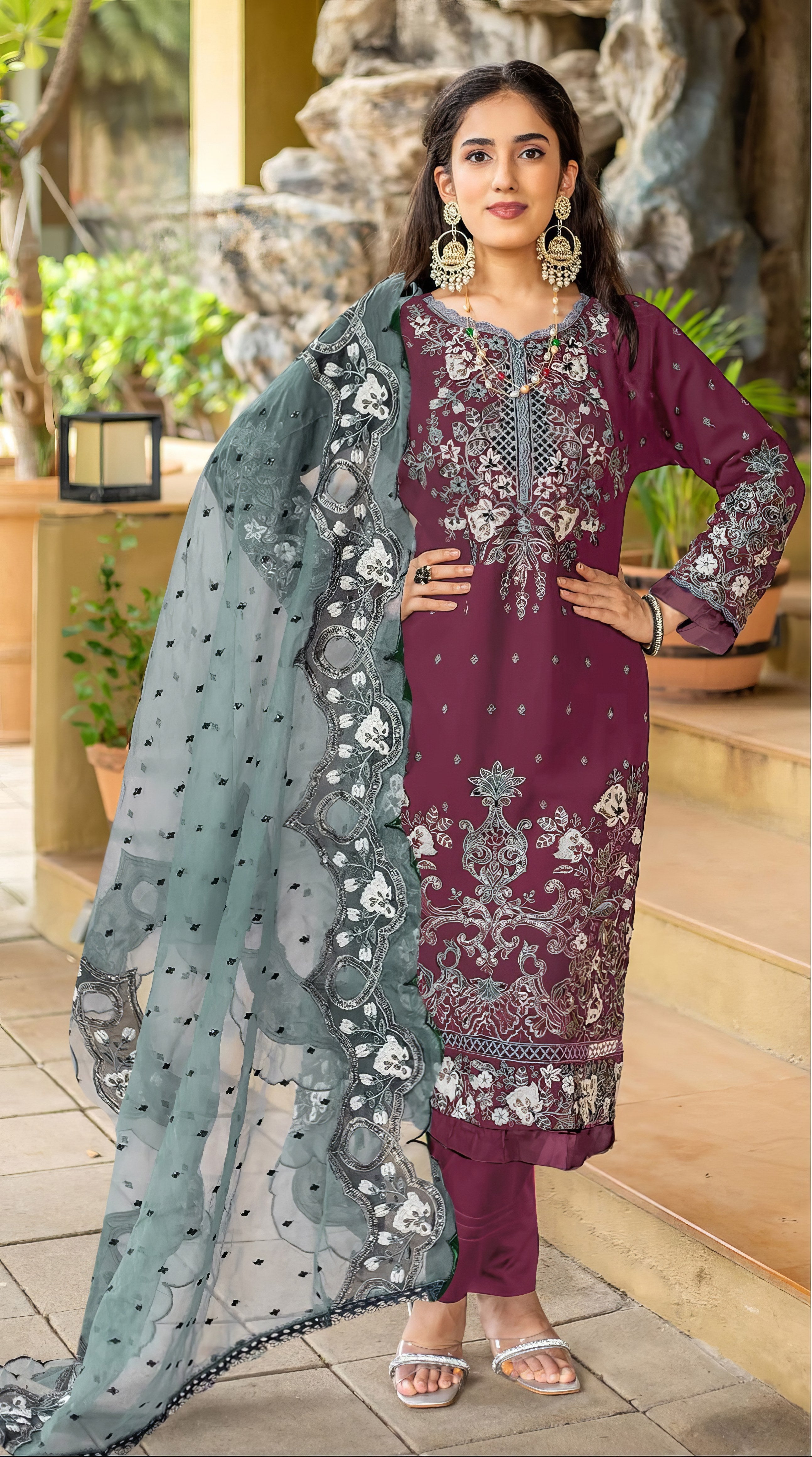 Organza Bloom Pakistani Suit EAPK0079