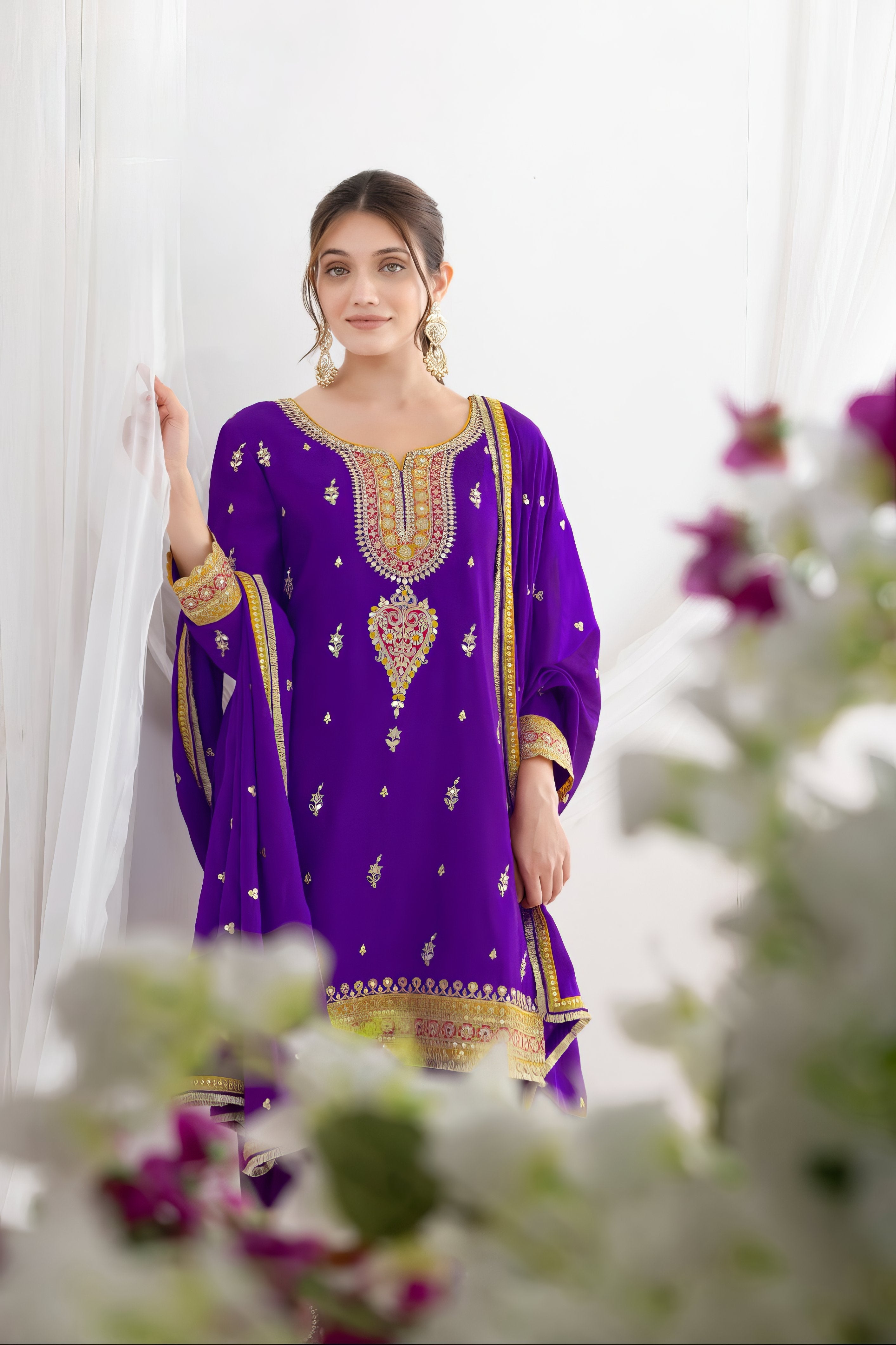 Premium Chinon Fabric Suit LXST0069