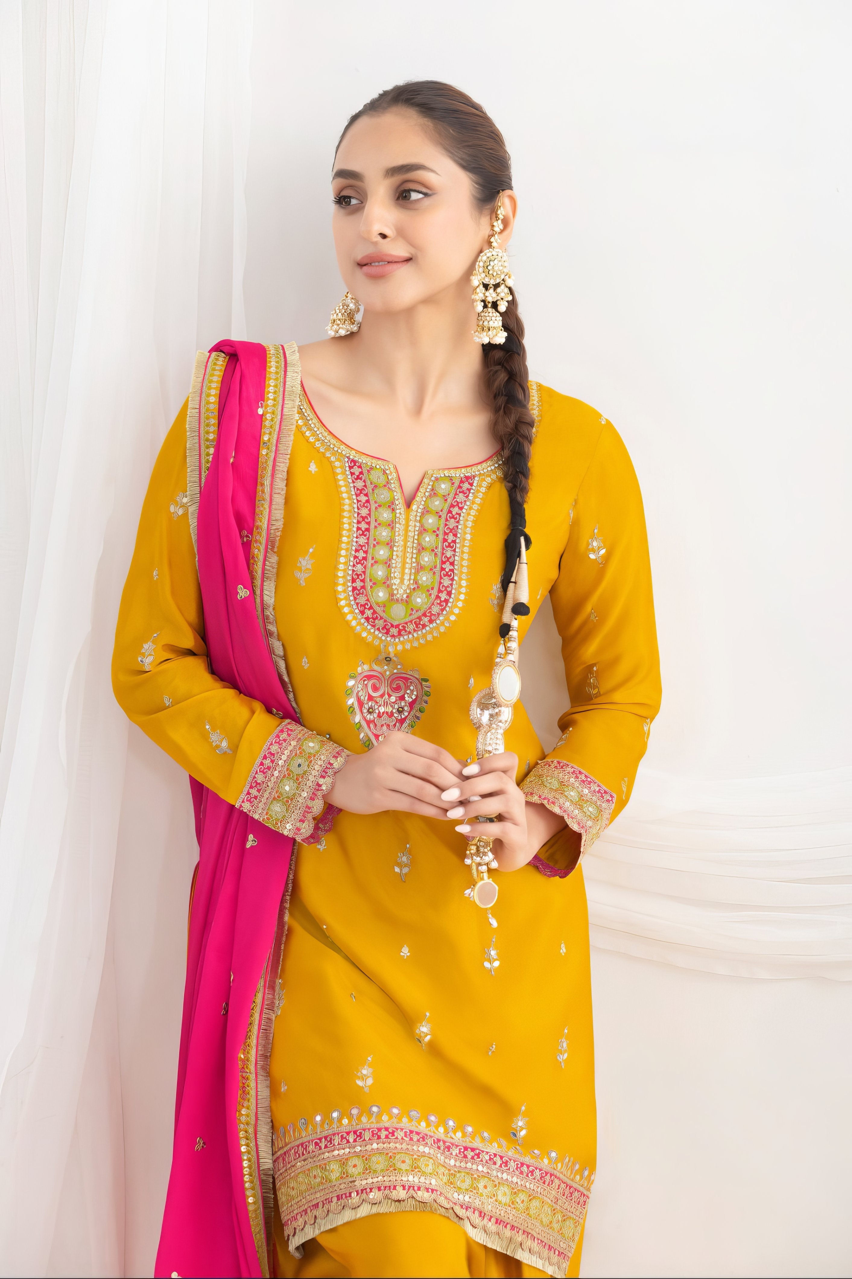 Premium Chinon Fabric Suit LXST0069