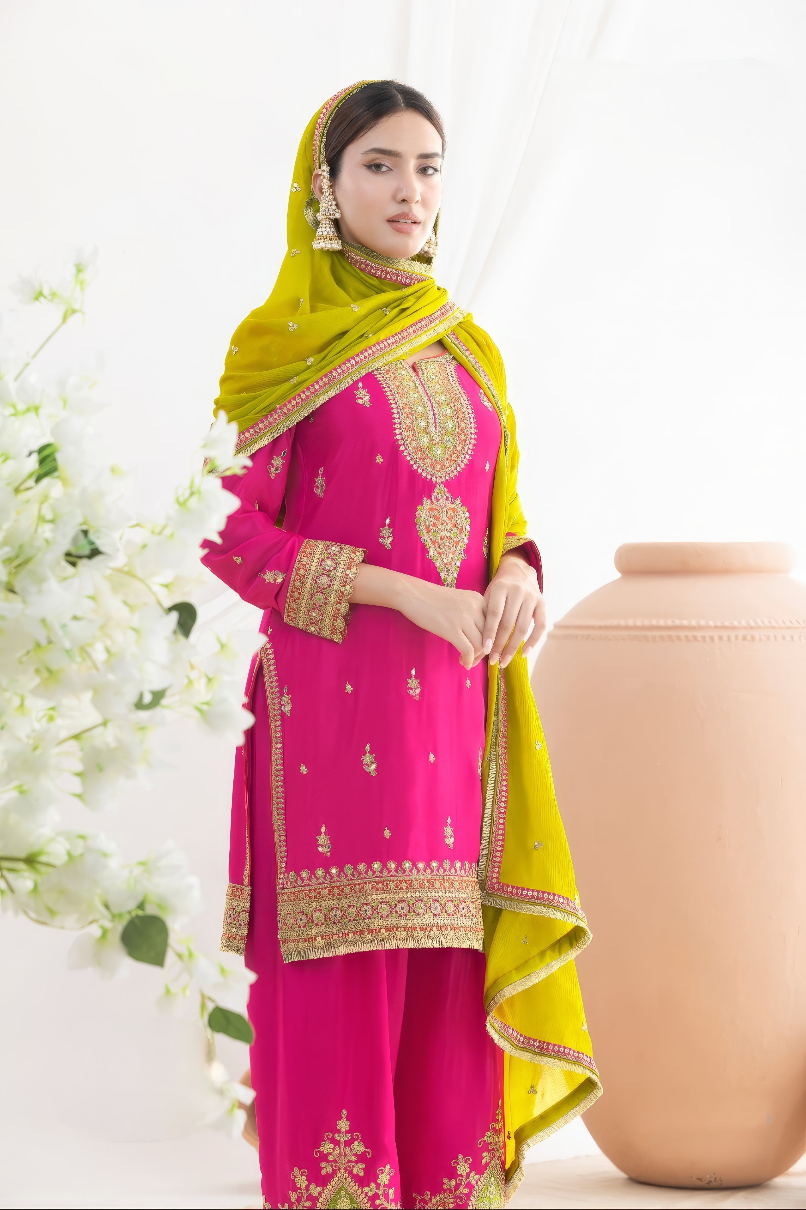 Premium Chinon Fabric Suit LXST0069