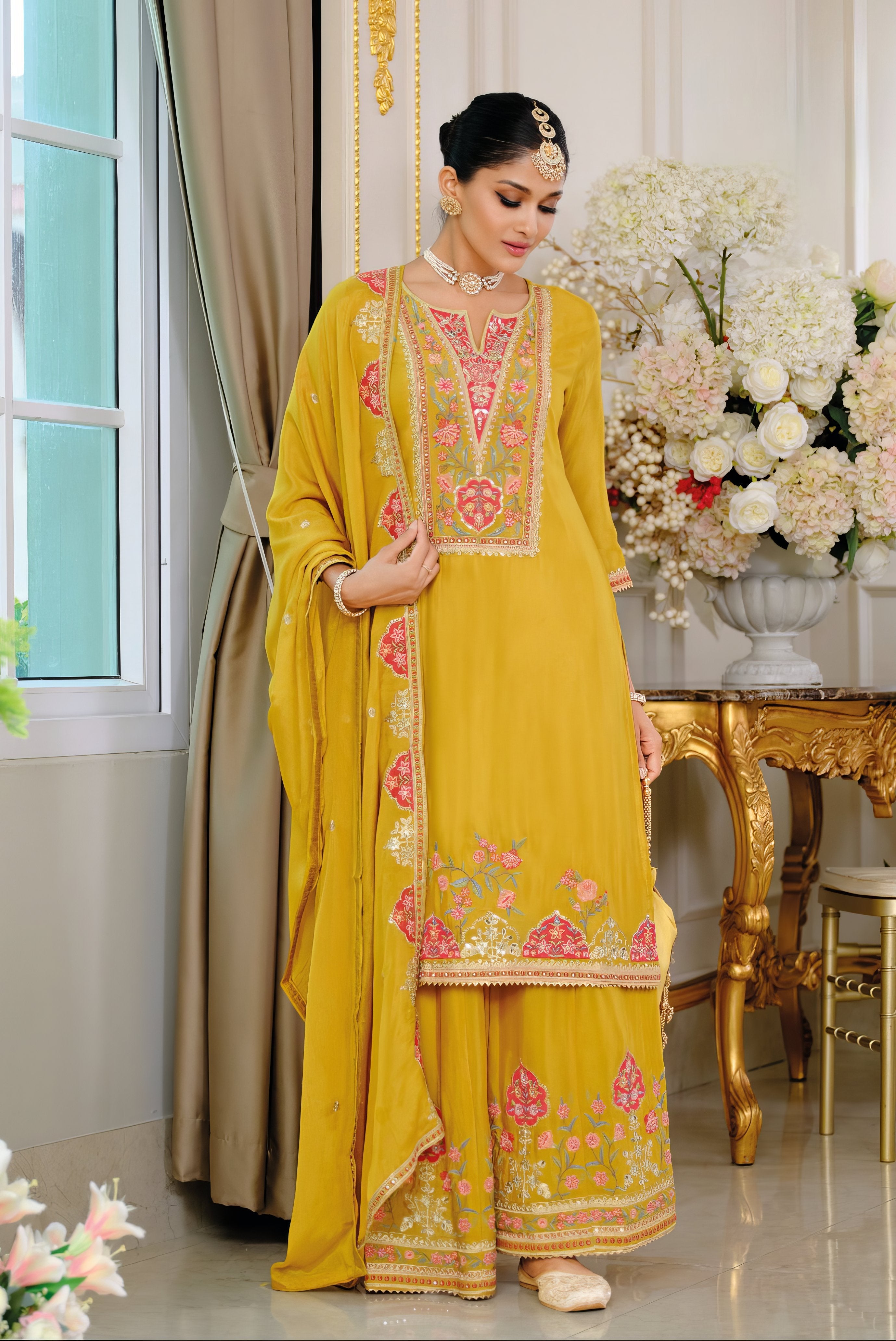 Heavy Chinon Fab Sharara Set LXSR0107