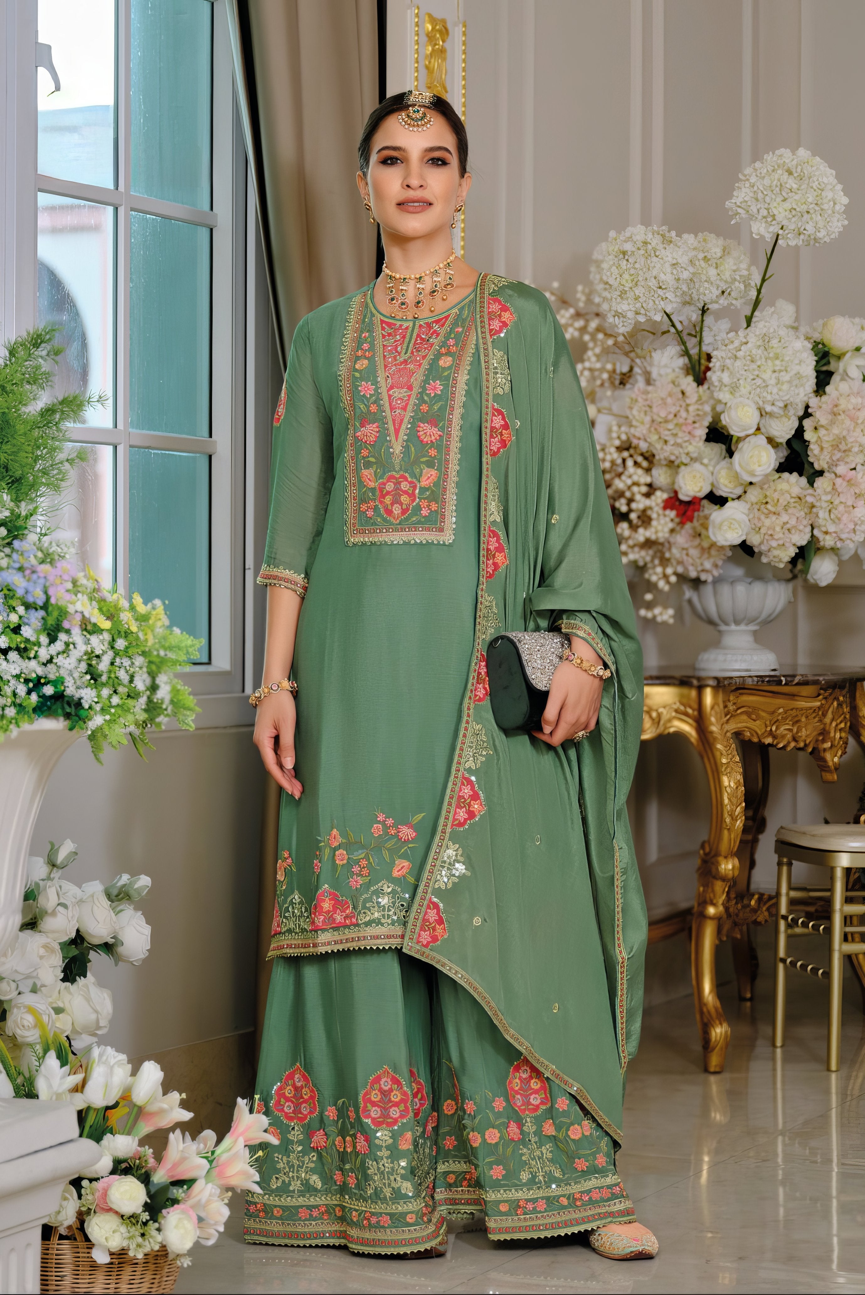 Heavy Chinon Fab Sharara Set LXSR0107