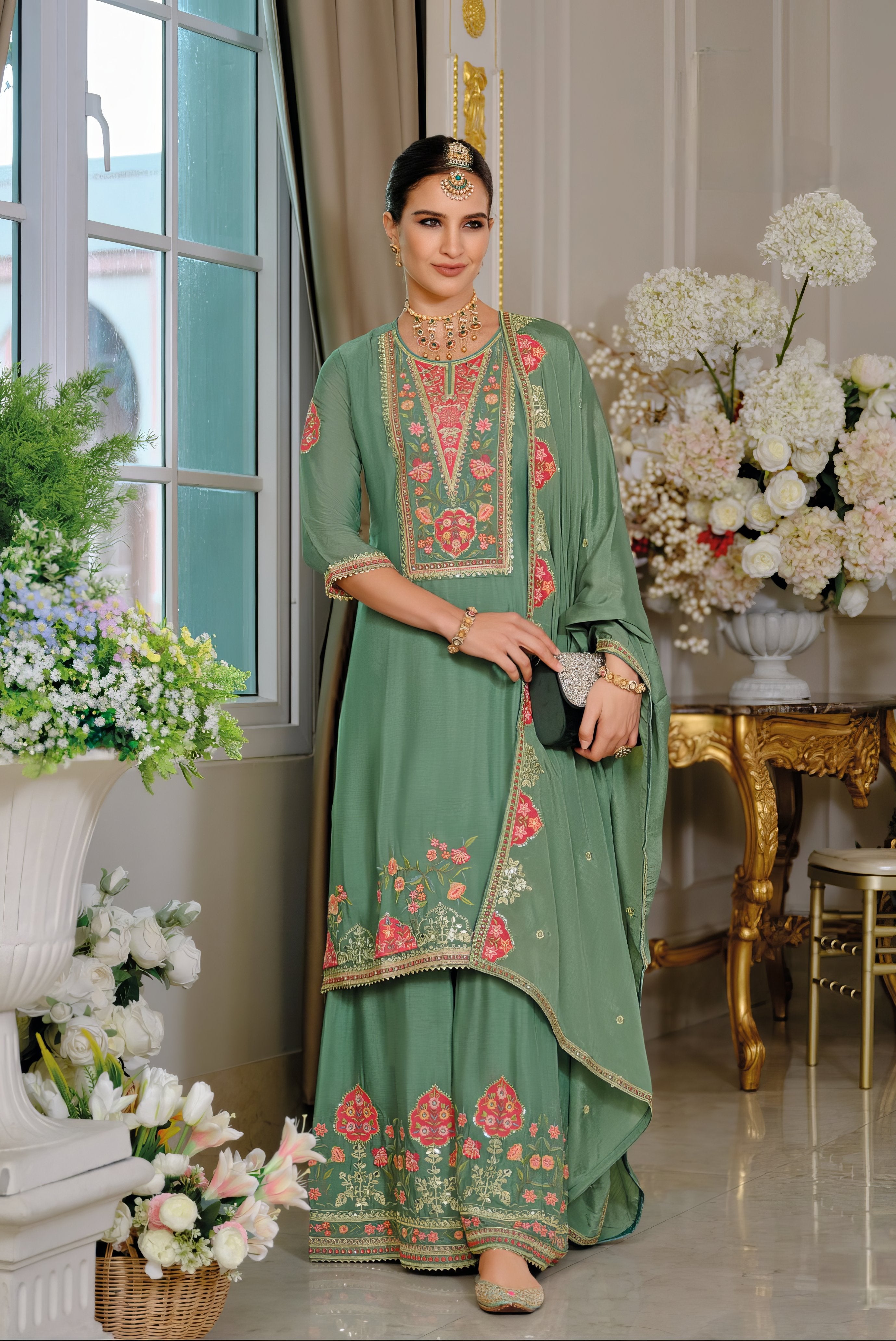Heavy Chinon Fab Sharara Set LXSR0107