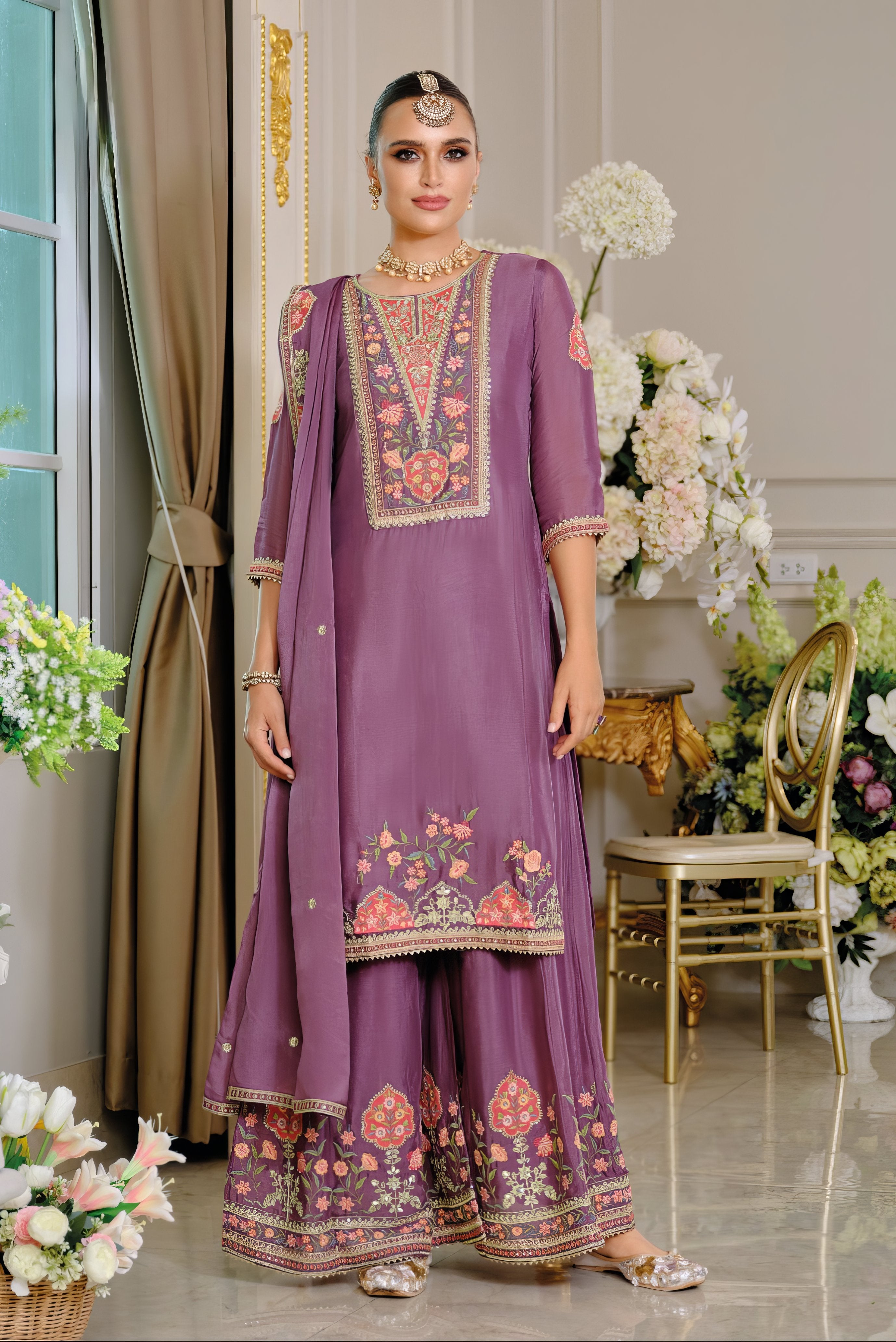 Heavy Chinon Fab Sharara Set LXSR0107