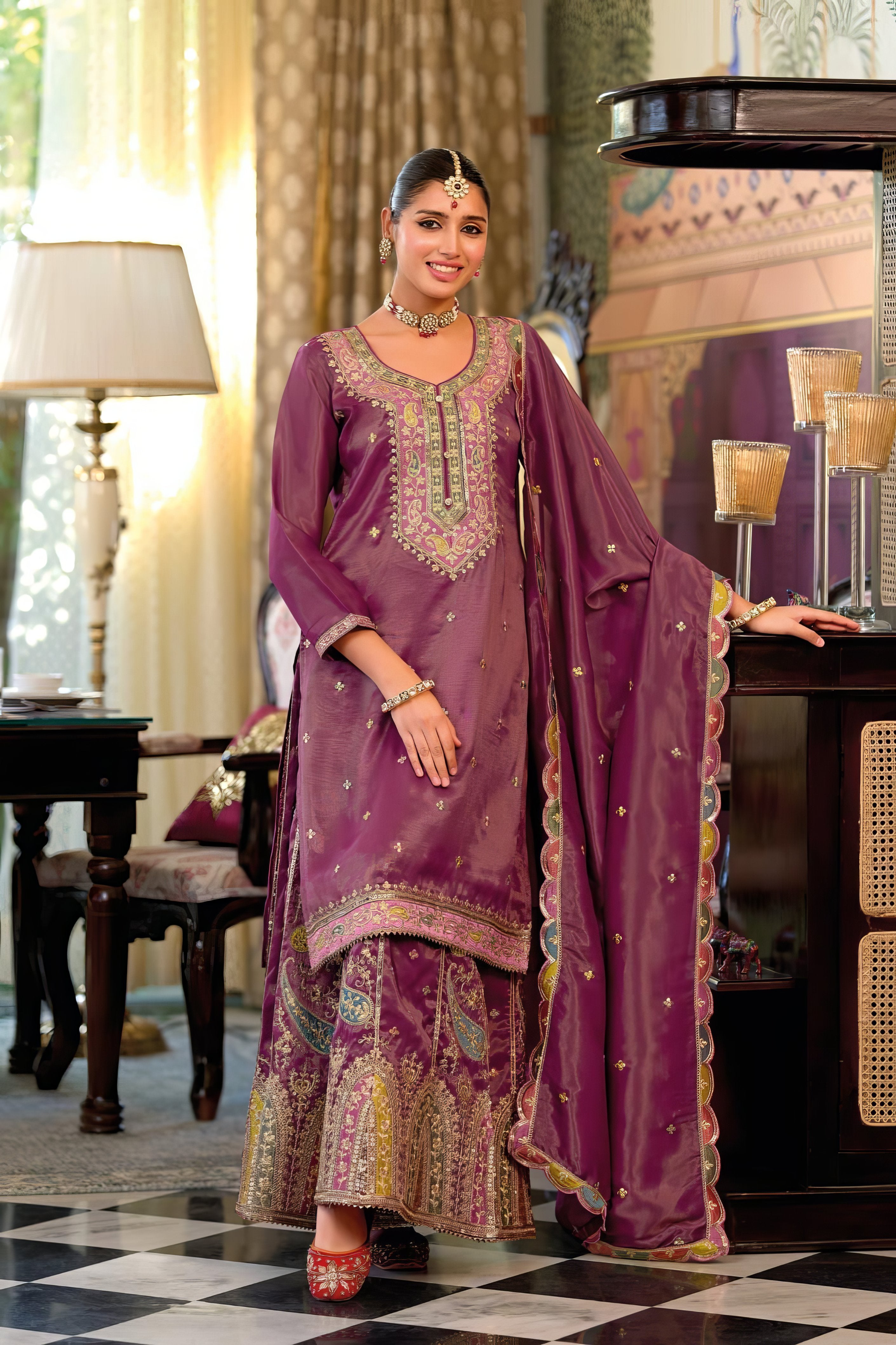 Chinoraah Royal Sharara Set LXSR0111