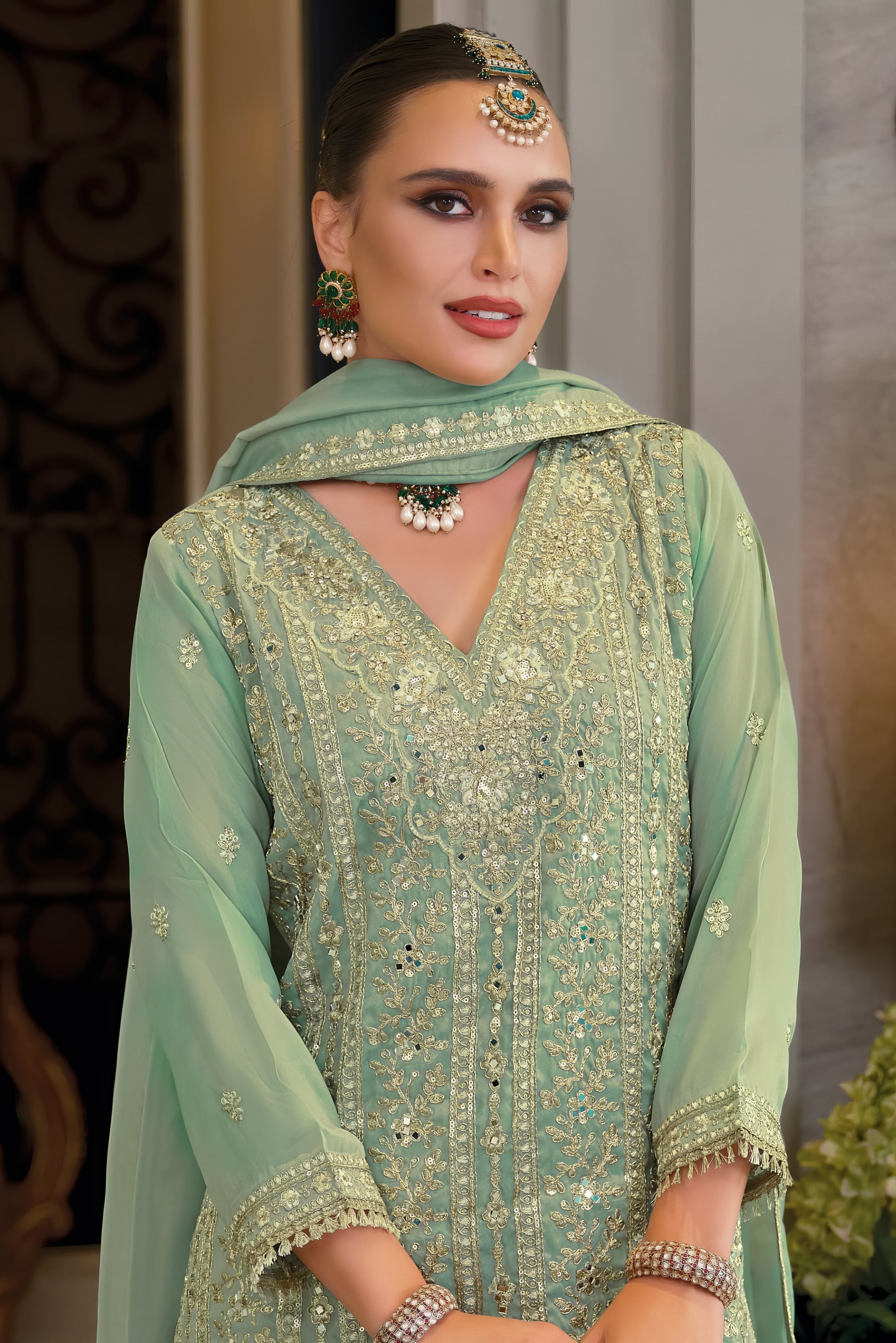 Heavy Chinon Fab Sharara Set LXSR0112