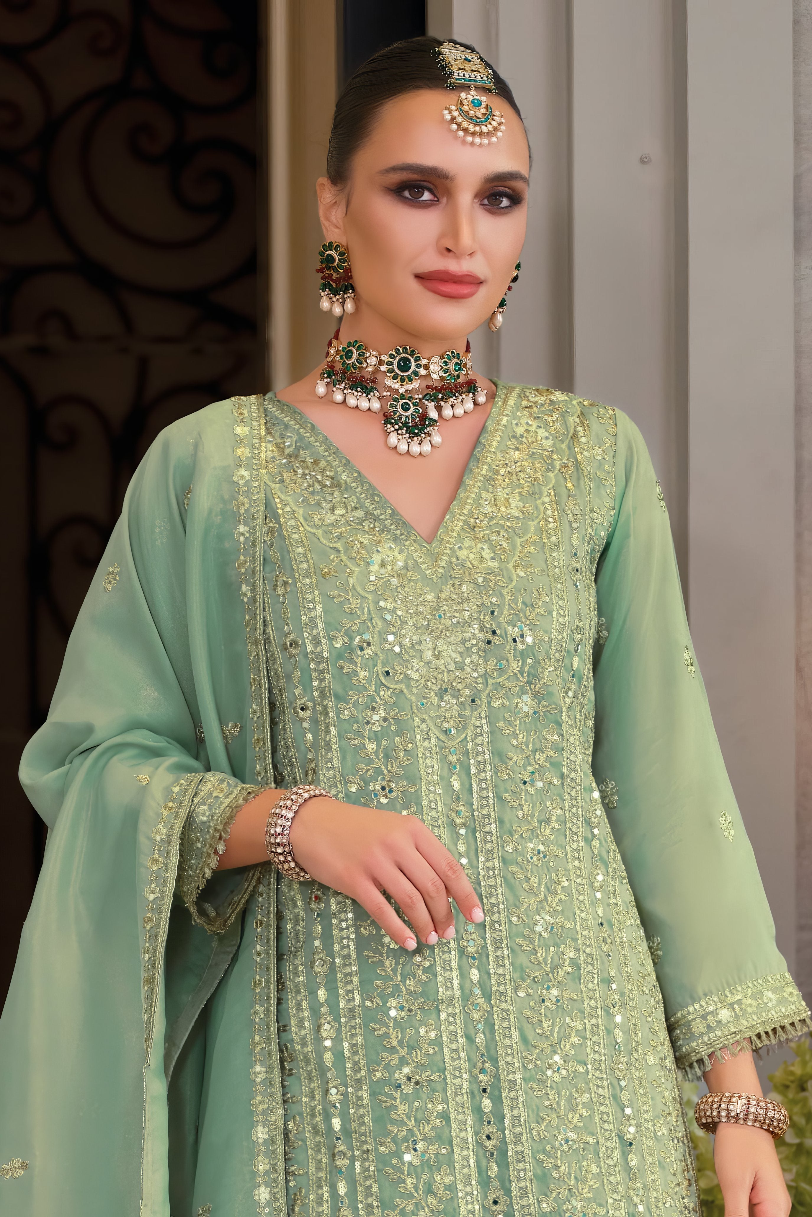 Heavy Chinon Fab Sharara Set LXSR0112