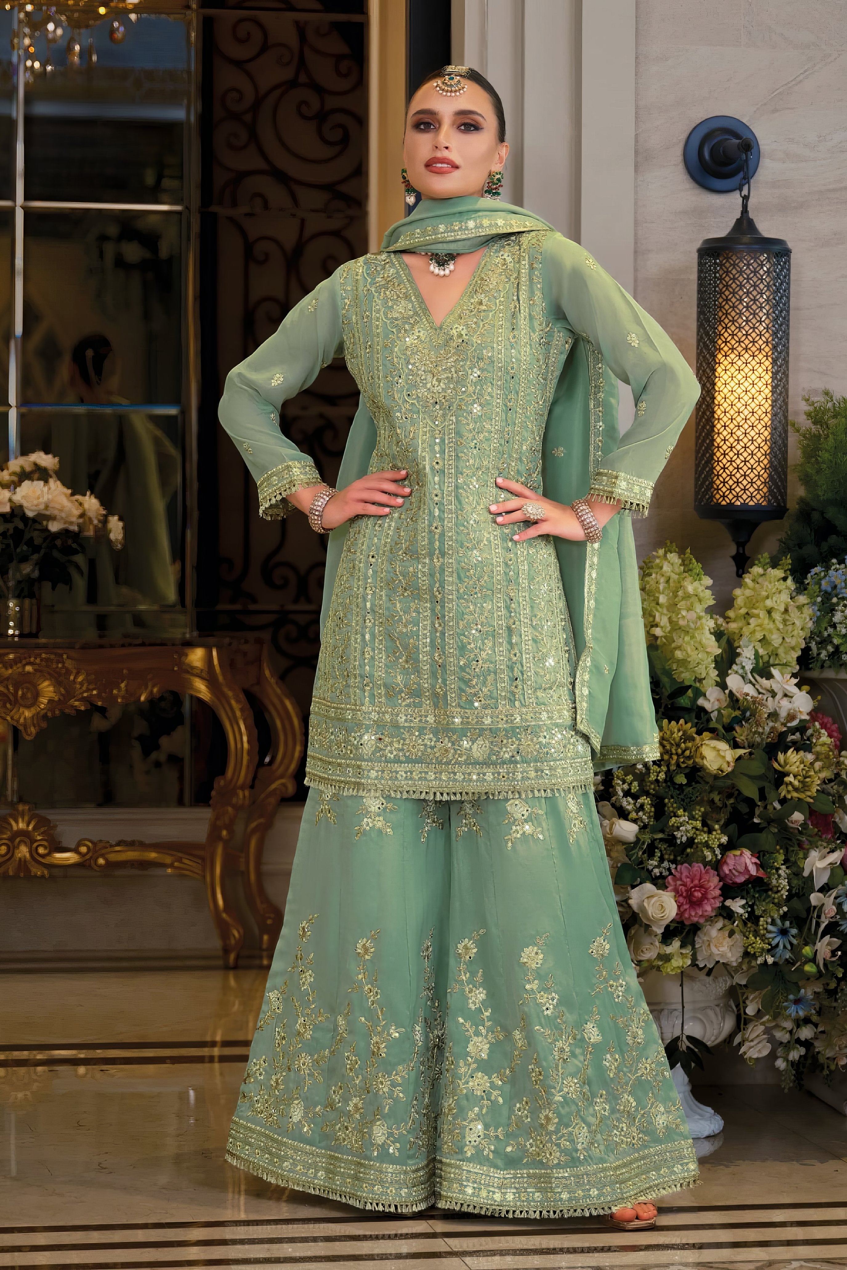 Heavy Chinon Fab Sharara Set LXSR0112