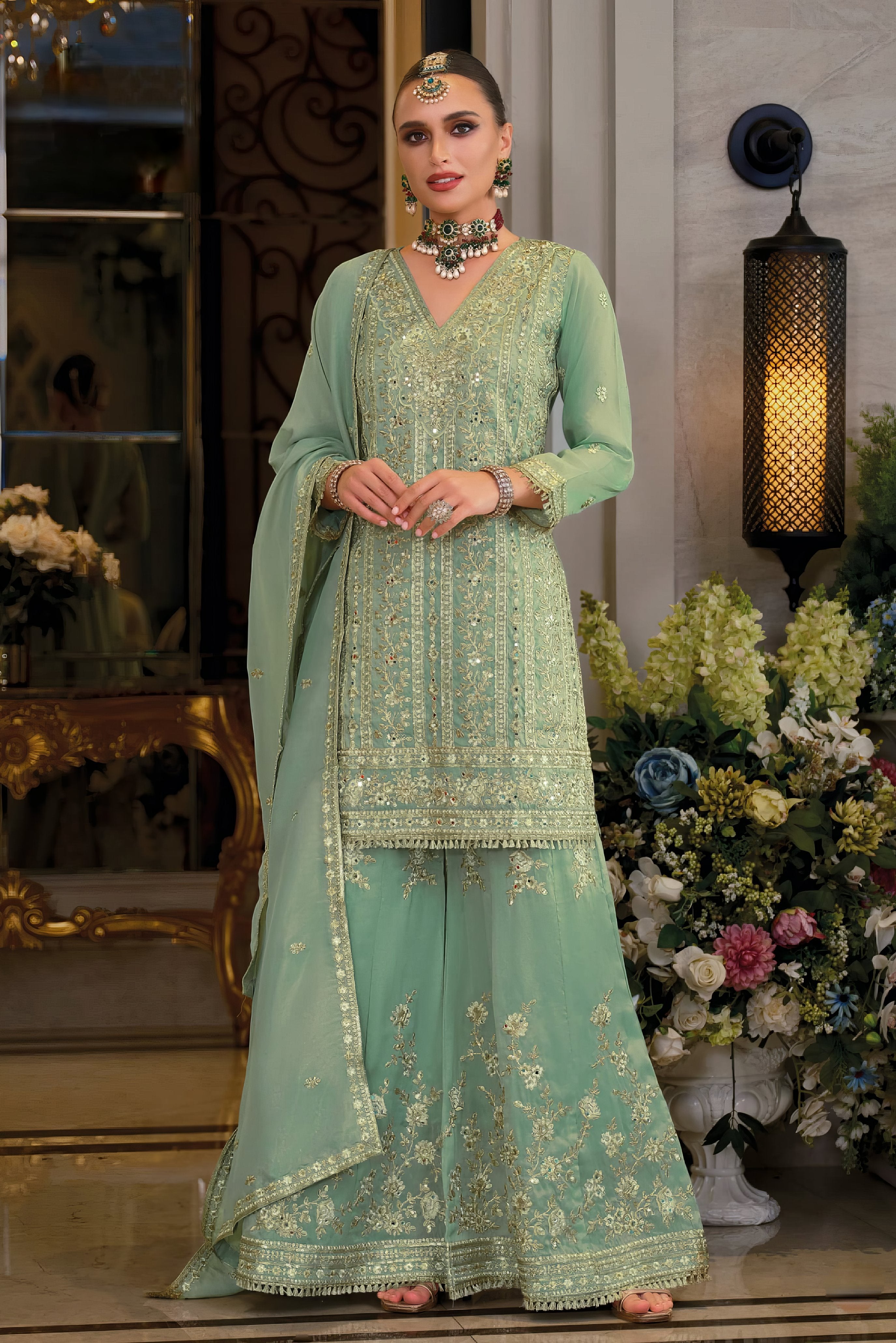 Heavy Chinon Fab Sharara Set LXSR0112