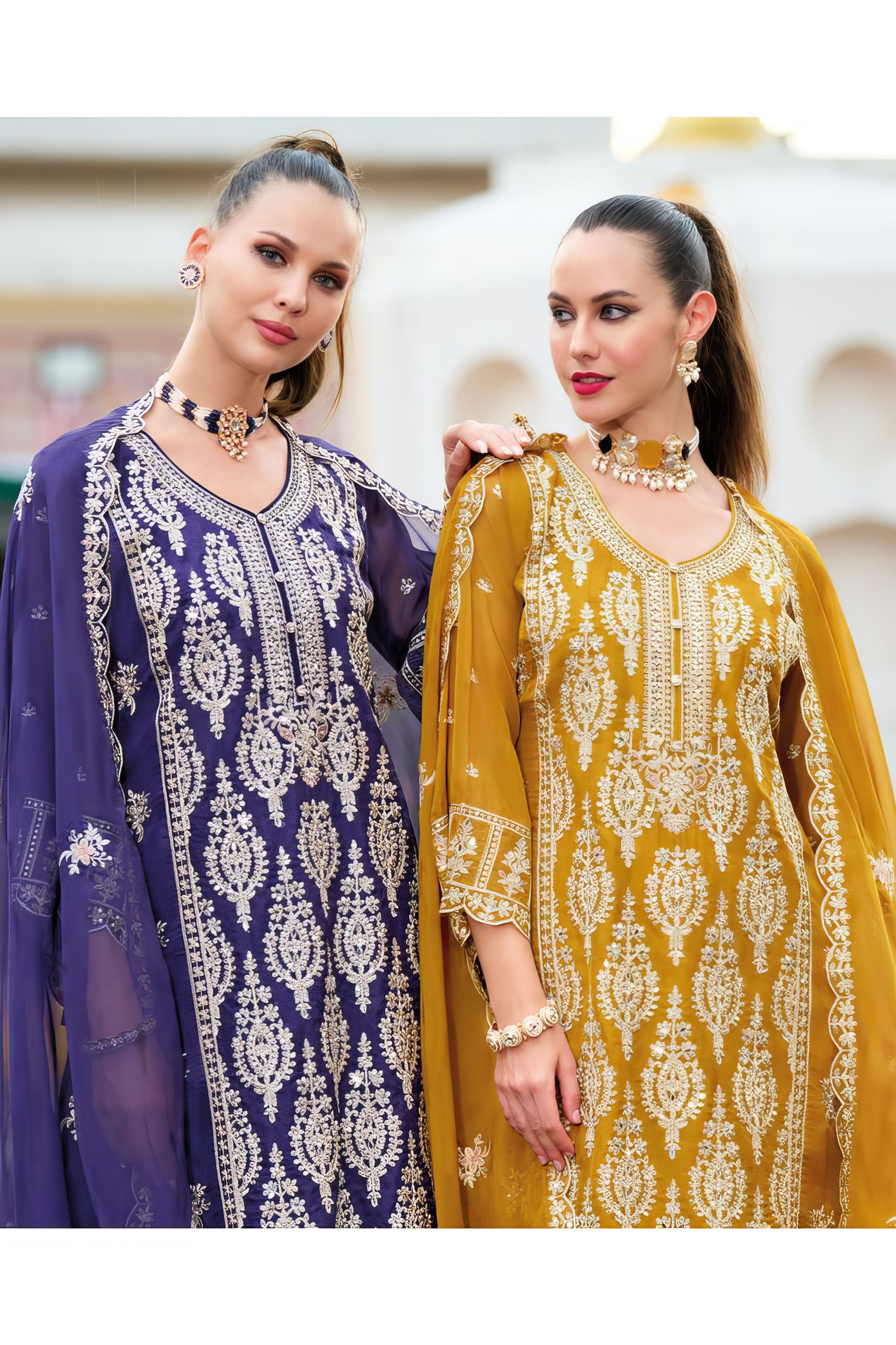 Soft Organza Stylish Pakistani Suit LXPK0094