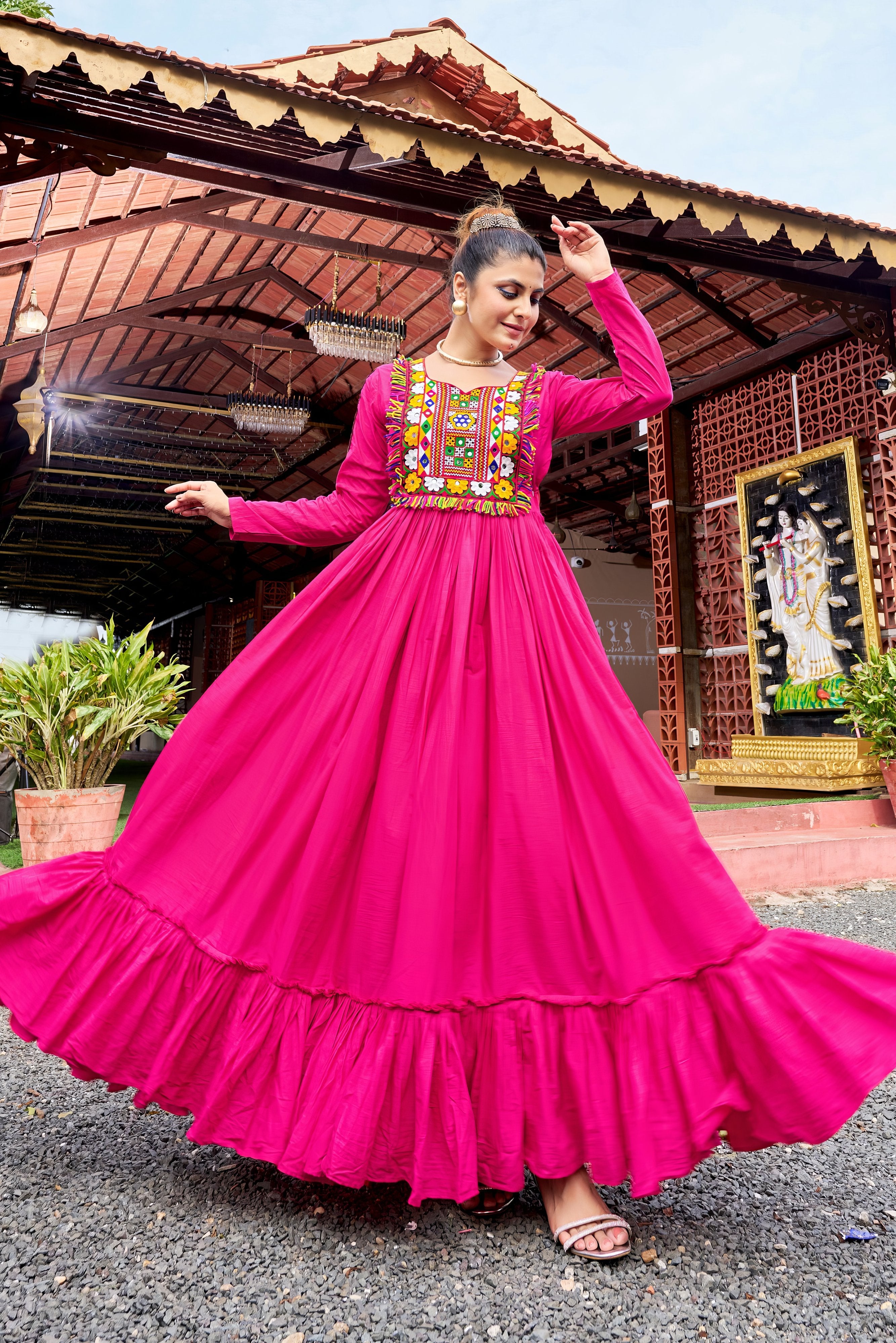 Rangrez Mirror Work Gown NV0002