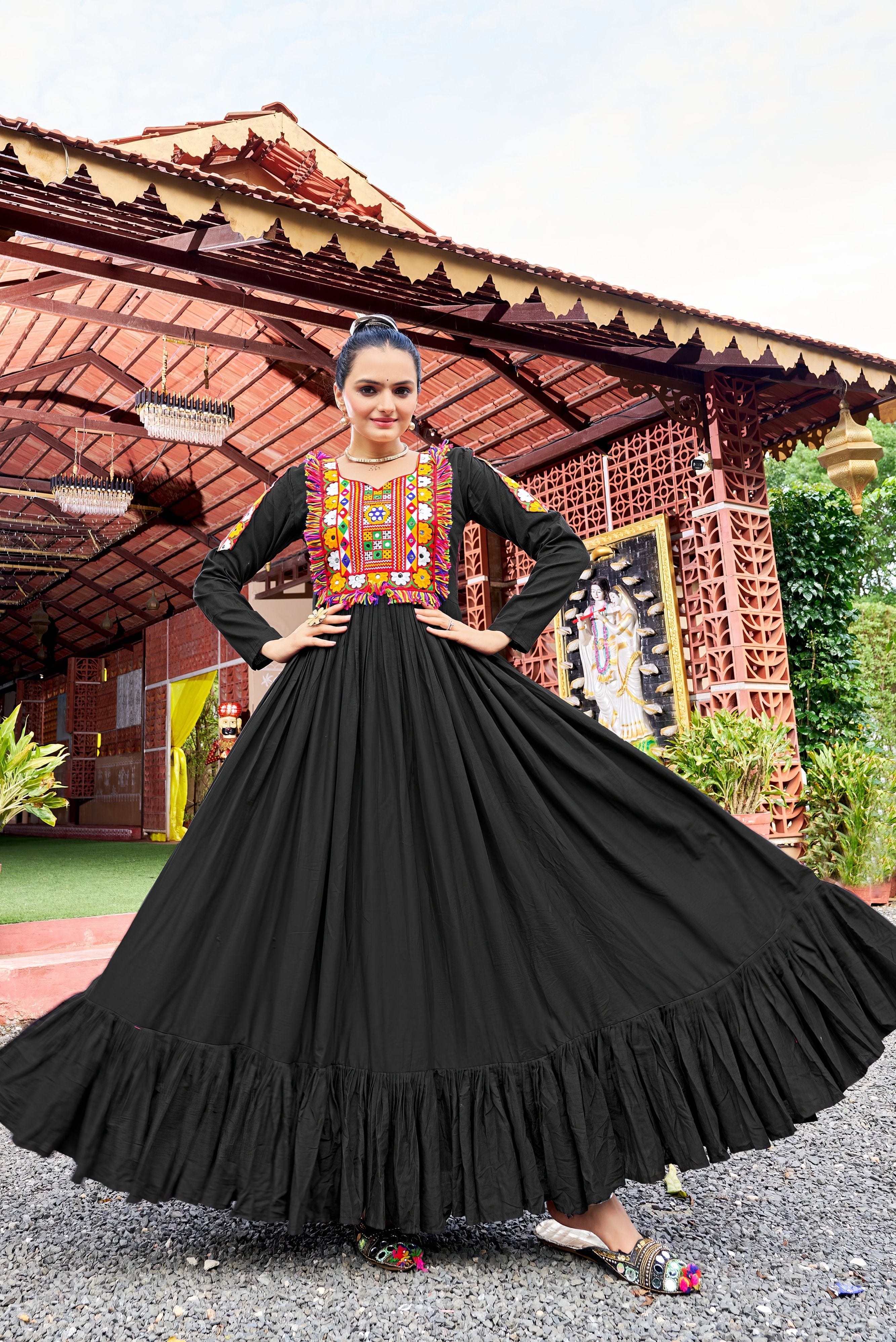 Rangrez Mirror Work Gown NV0002