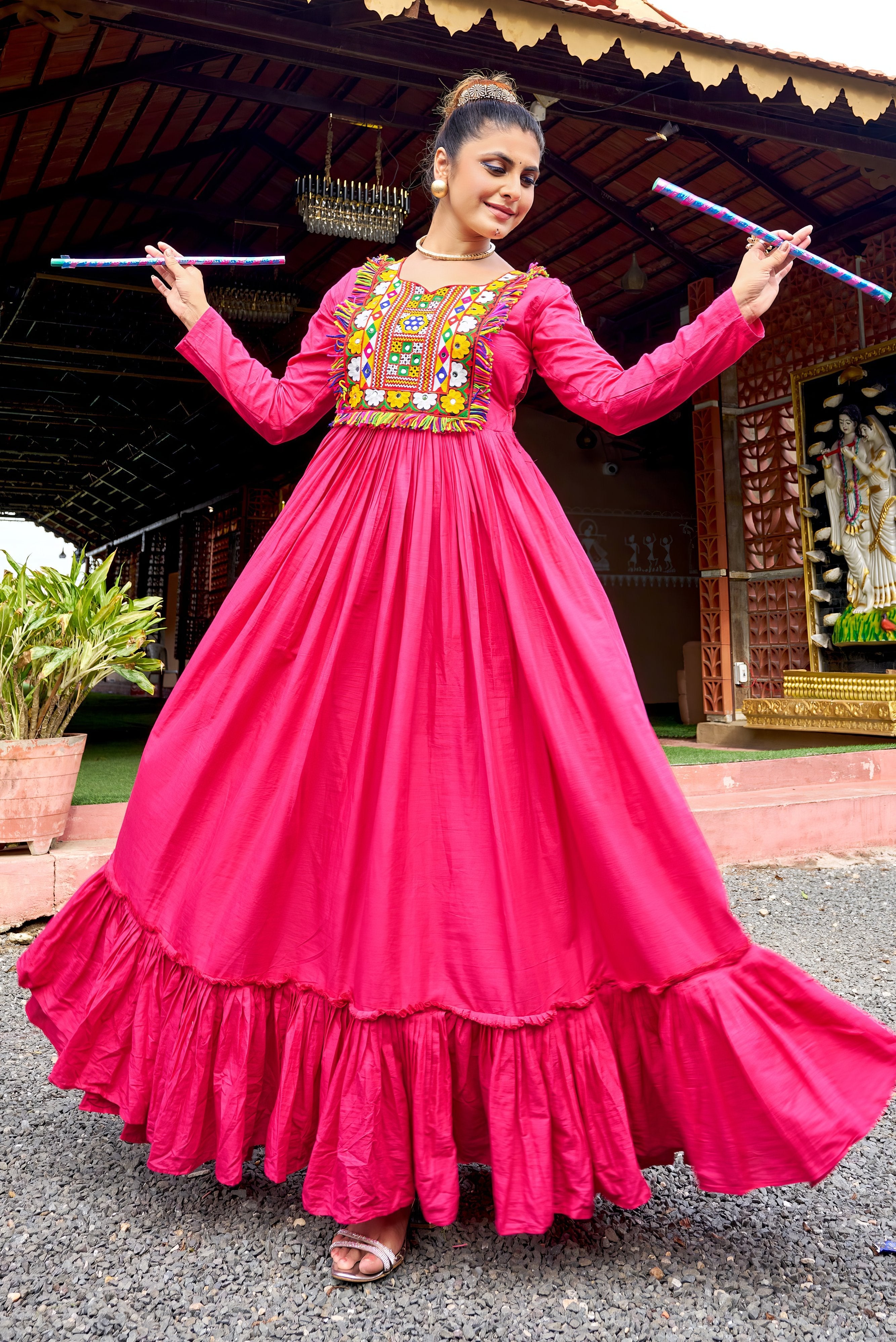 Rangrez Mirror Work Gown NV0002