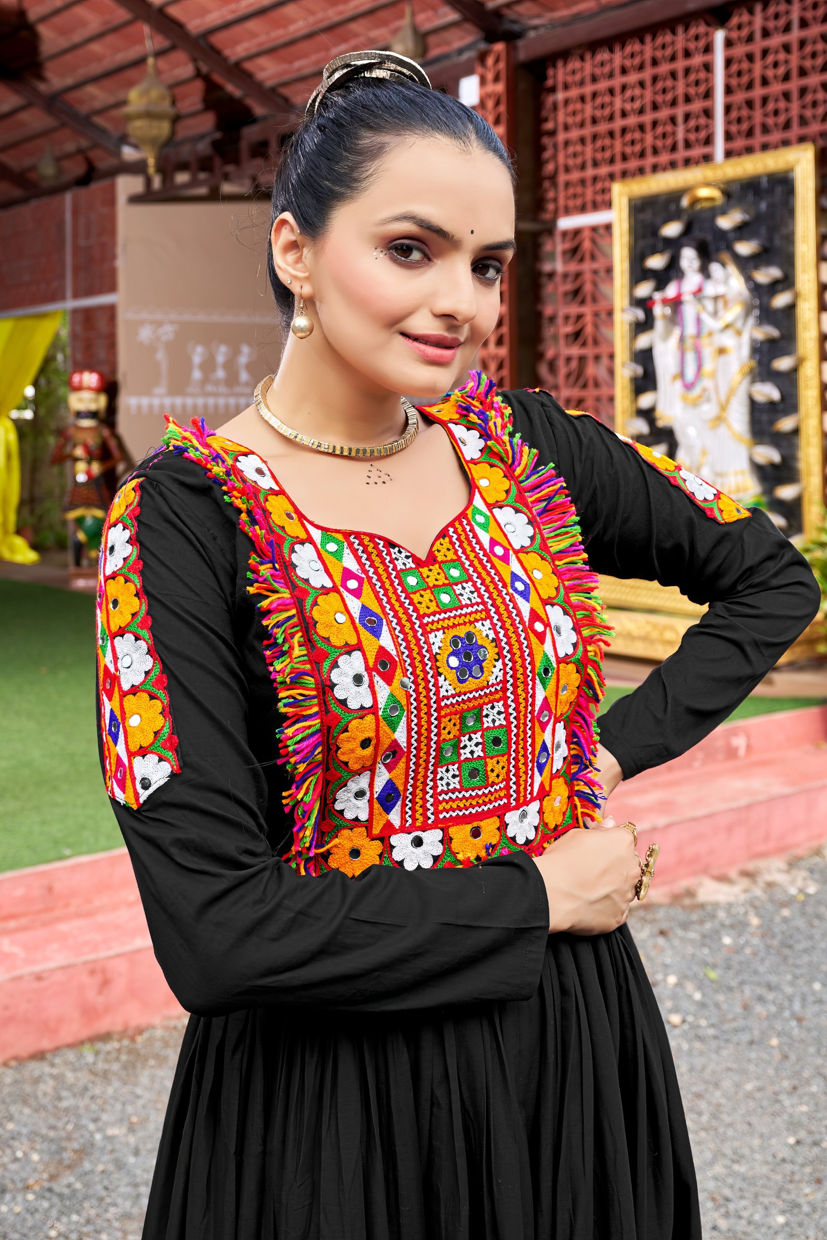 Rangrez Mirror Work Gown NV0002