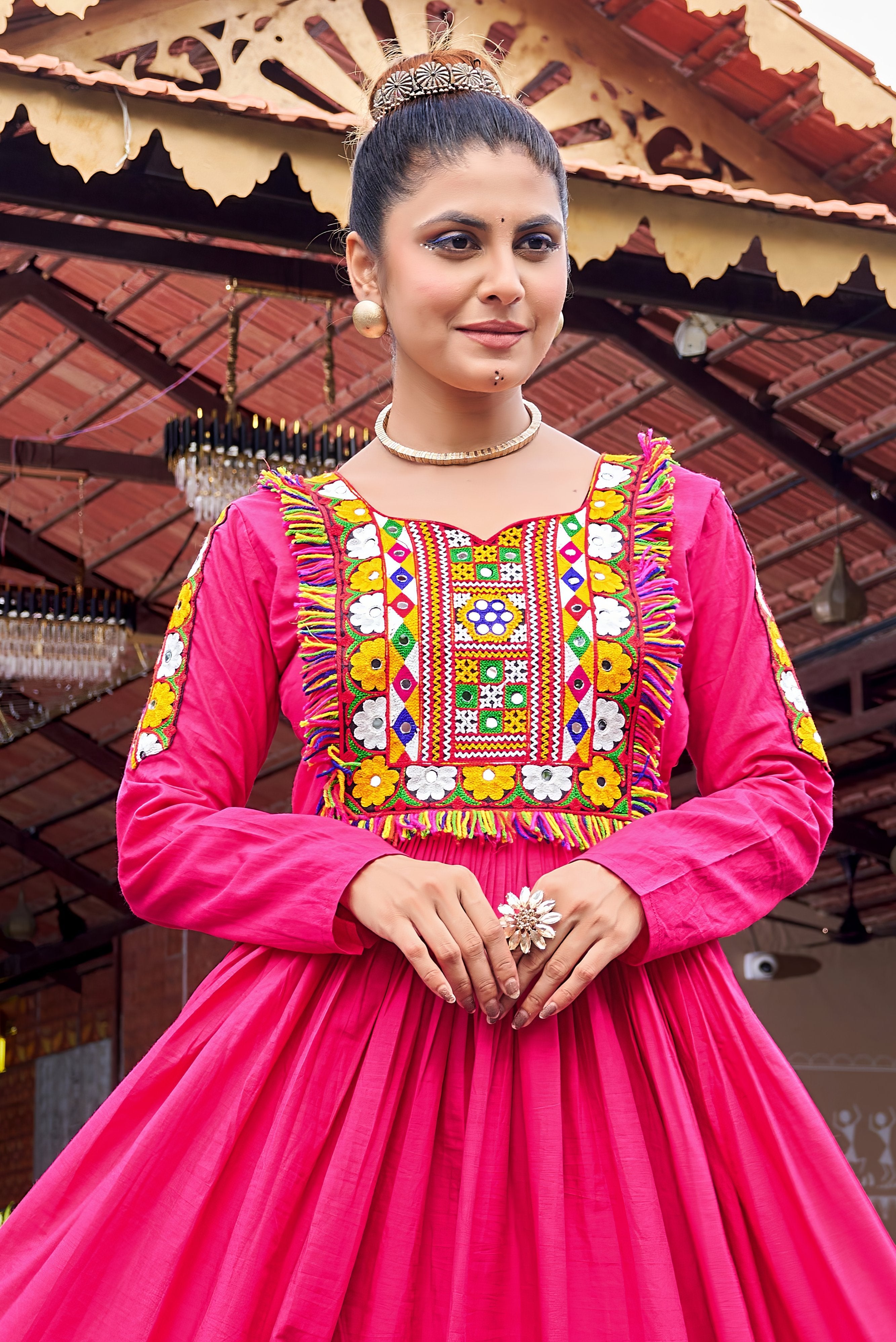 Rangrez Mirror Work Gown NV0002